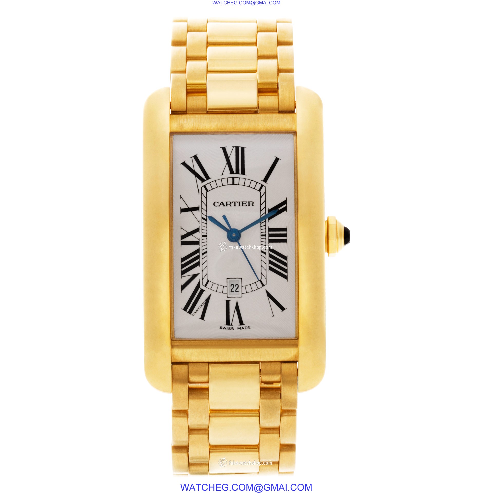 Cartier W26031K2 Tank American Automatic Male 18k Yellow Gold 2