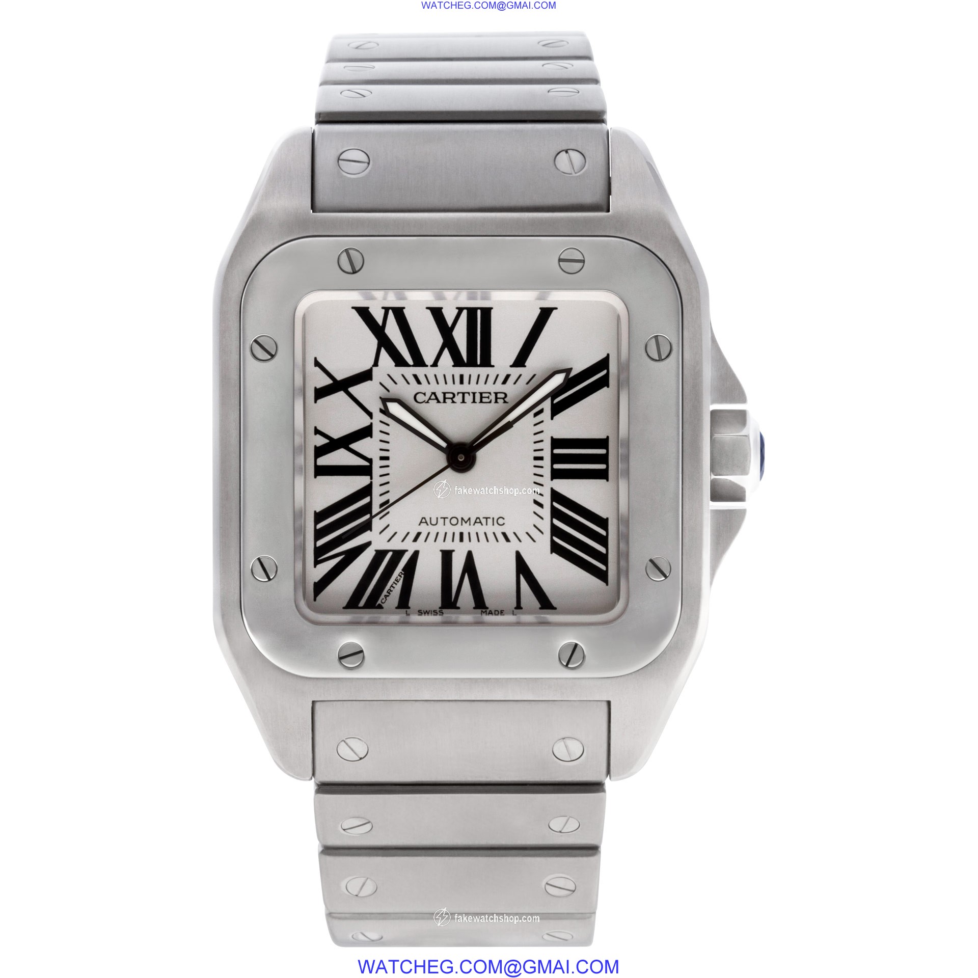 Cartier W200737G Santos 100 Automatic Unisex Stainless Steel 2
