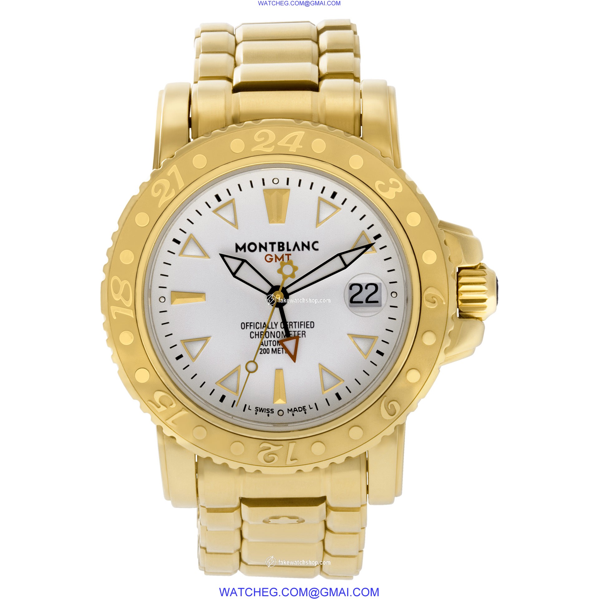 MontBlanc 7066-PL sport Automatic Male 18k yellow gold 2