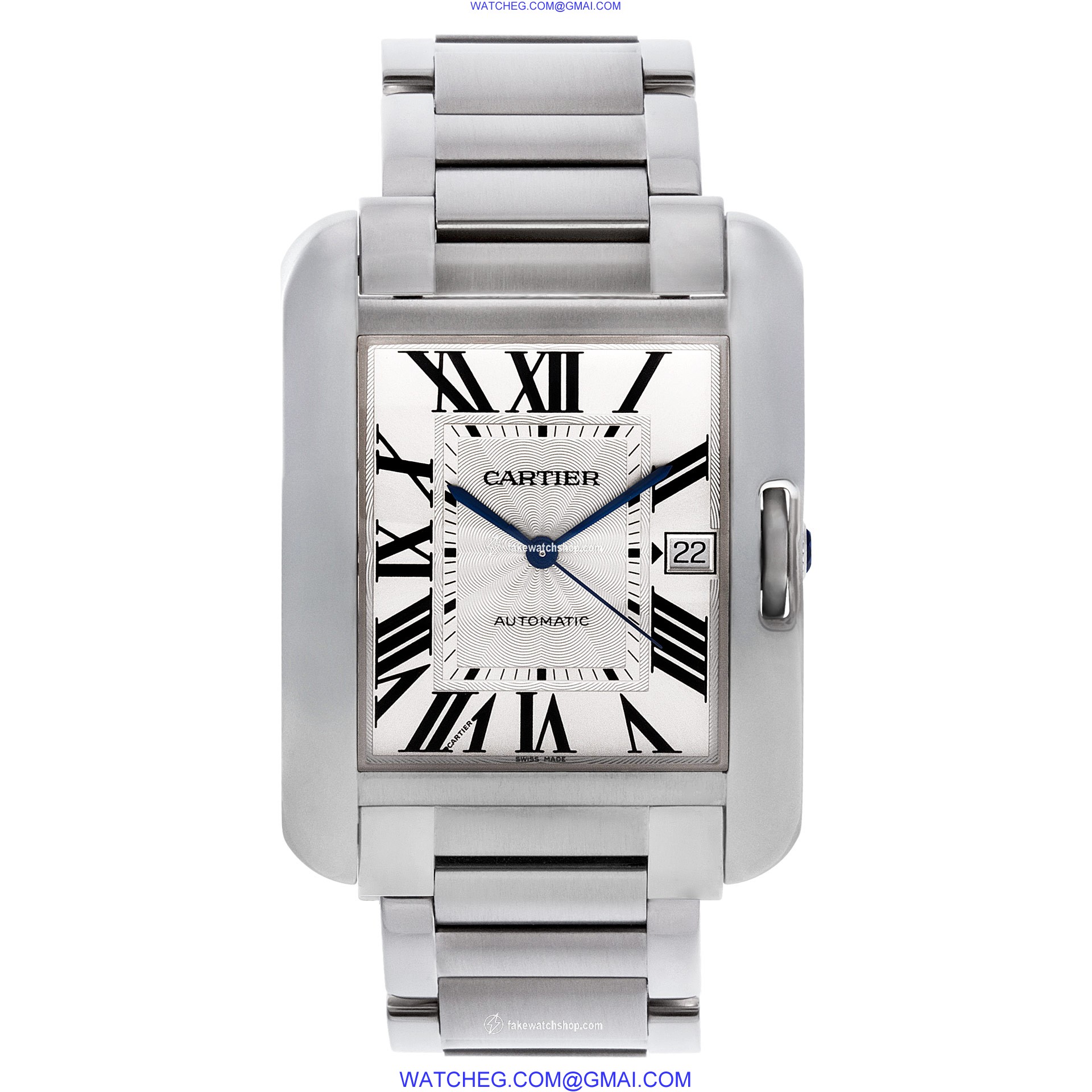 Cartier 3507 Tank Anglaise XL Automatic Male Stainless Steel 2