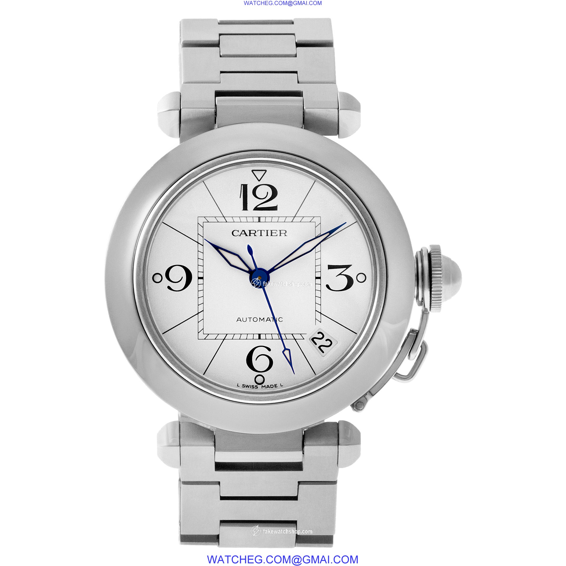 Cartier 2475 Pasha Automatic Unisex Stainless Steel 2