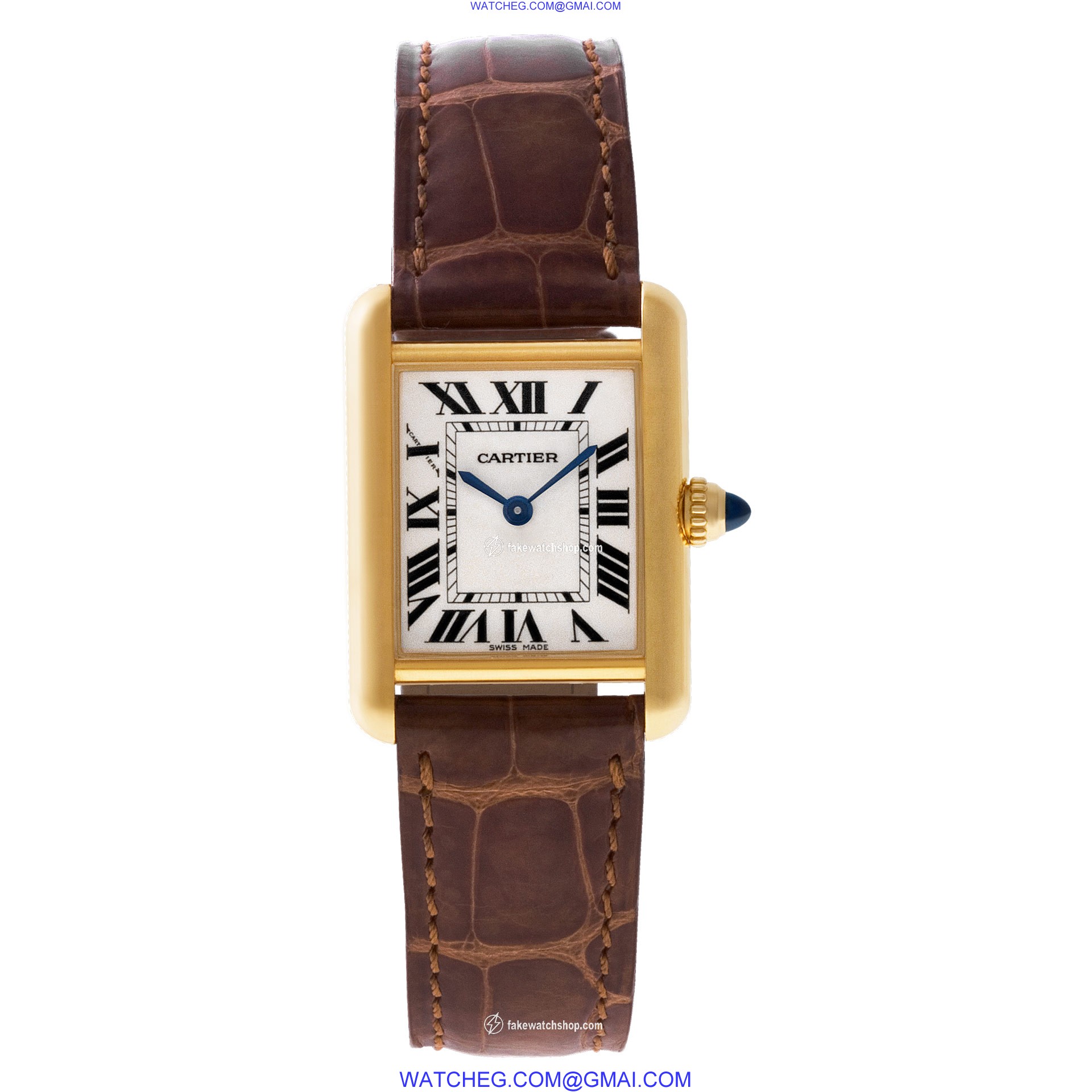 Cartier 2442 Tank Quartz Female 18k yellow gold 2