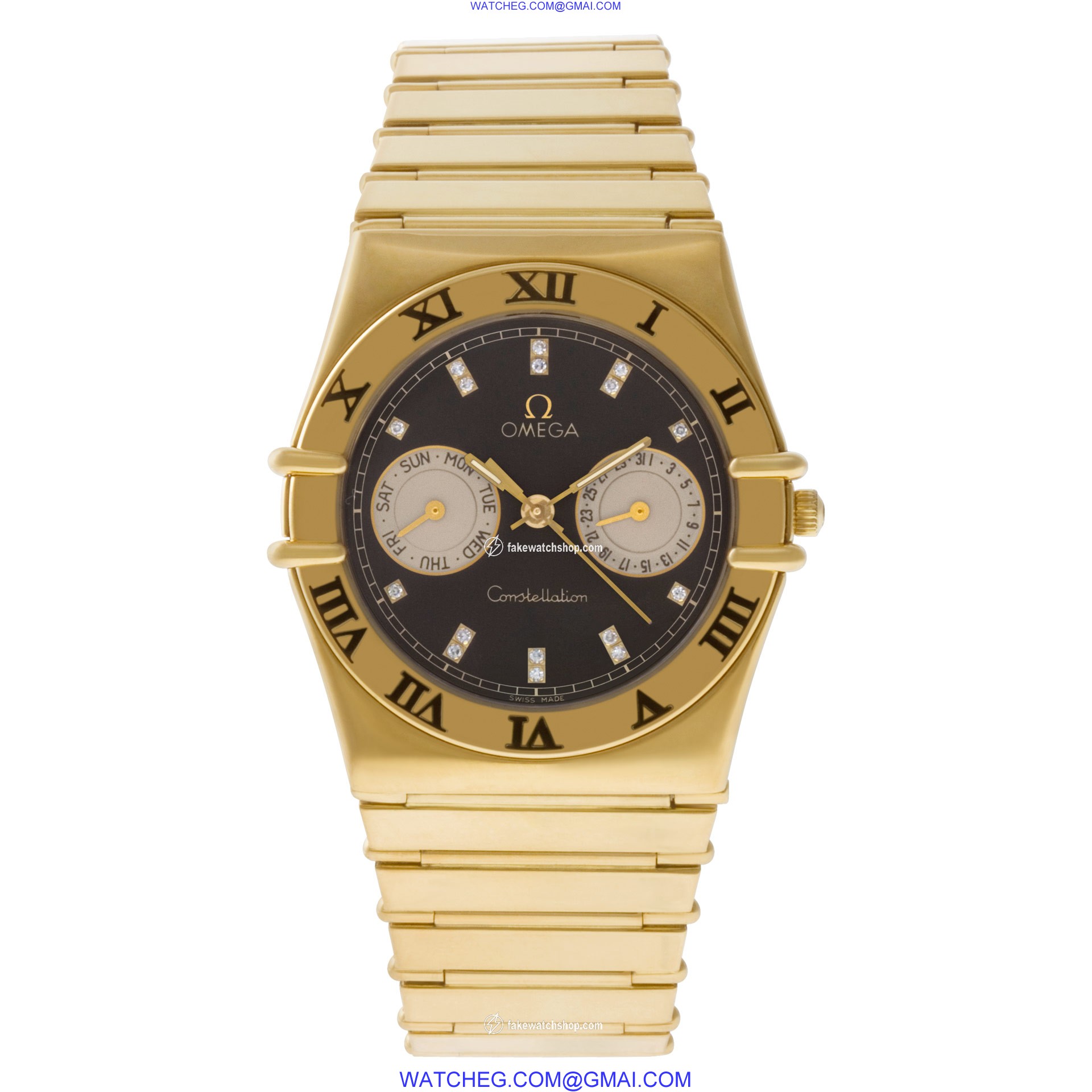 Omega 398.0873 Constellation Quartz Male 18k Yellow Gold 2