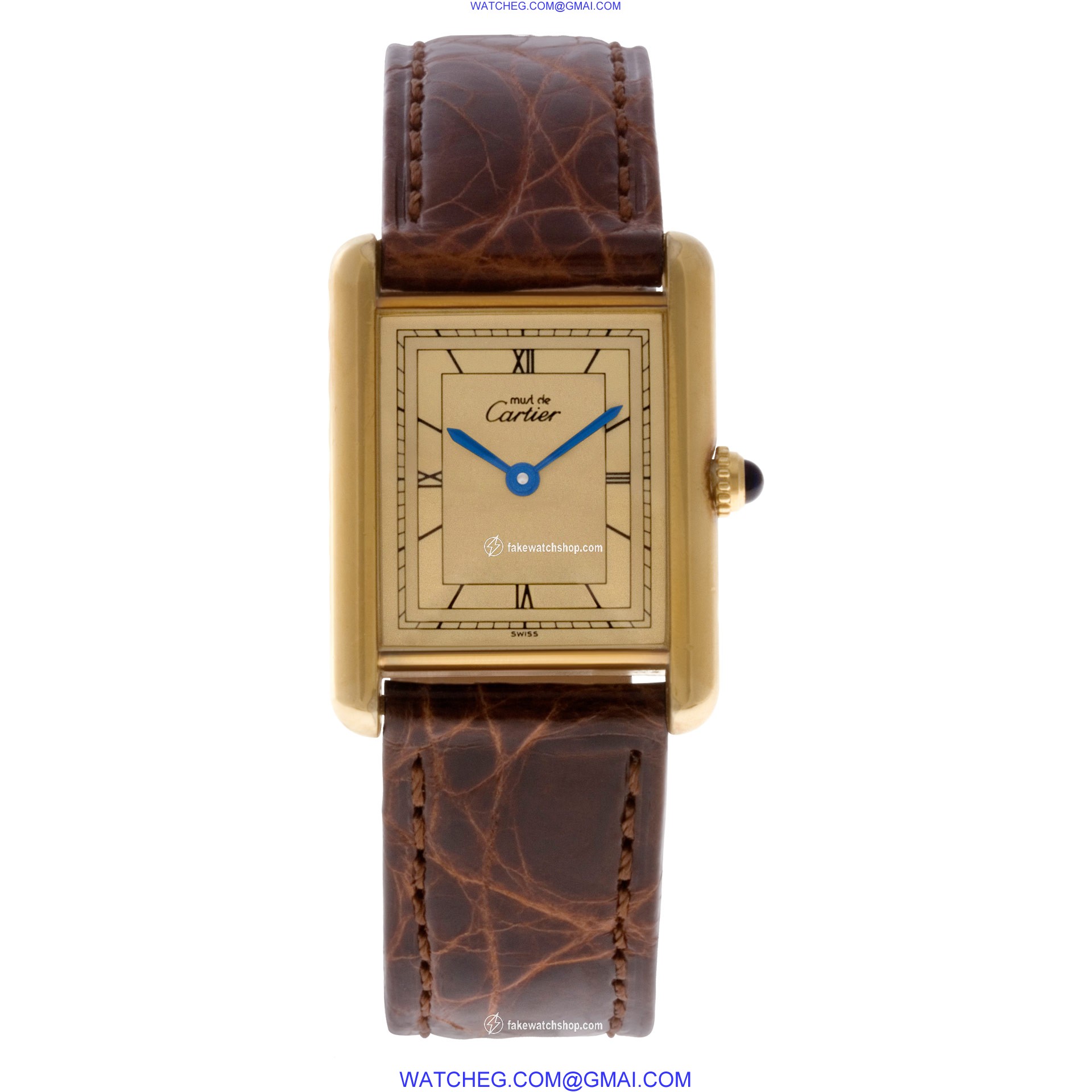 Cartier 92249 Tank Quartz Female Vermeil 2