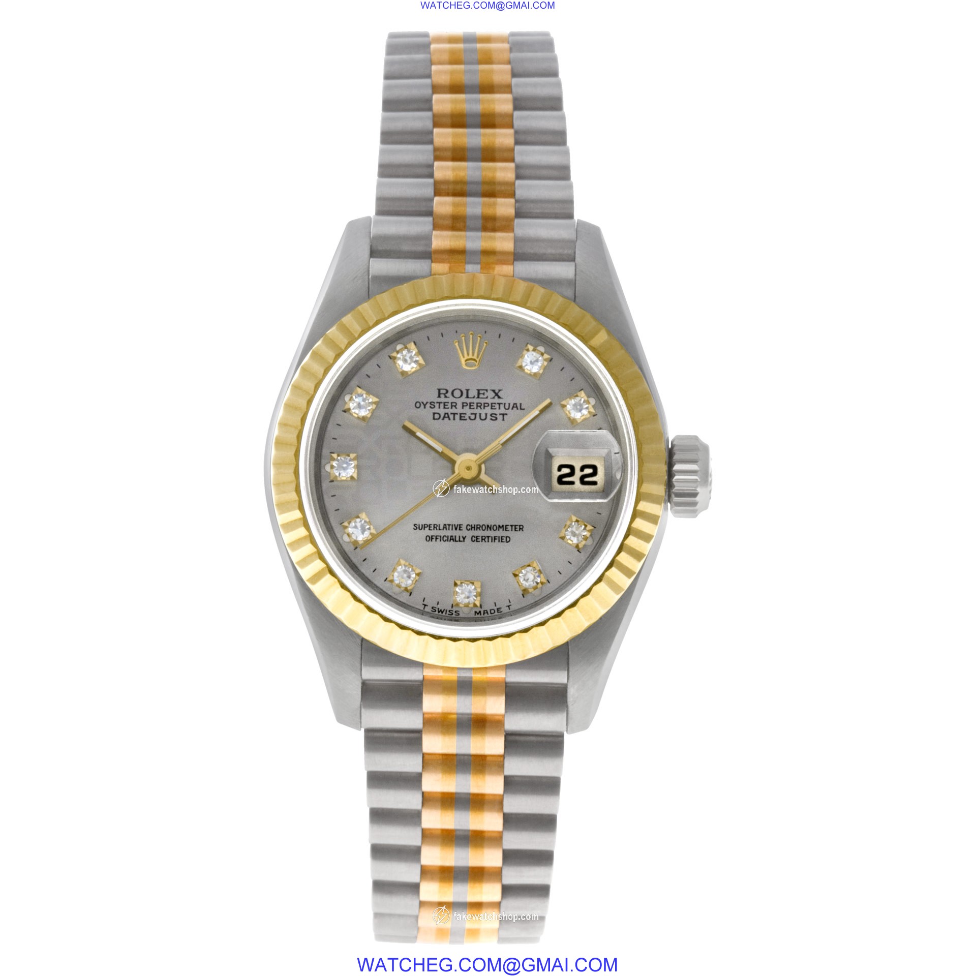 Rolex 69179B Datejust Automatic Female 18k White Gold 2