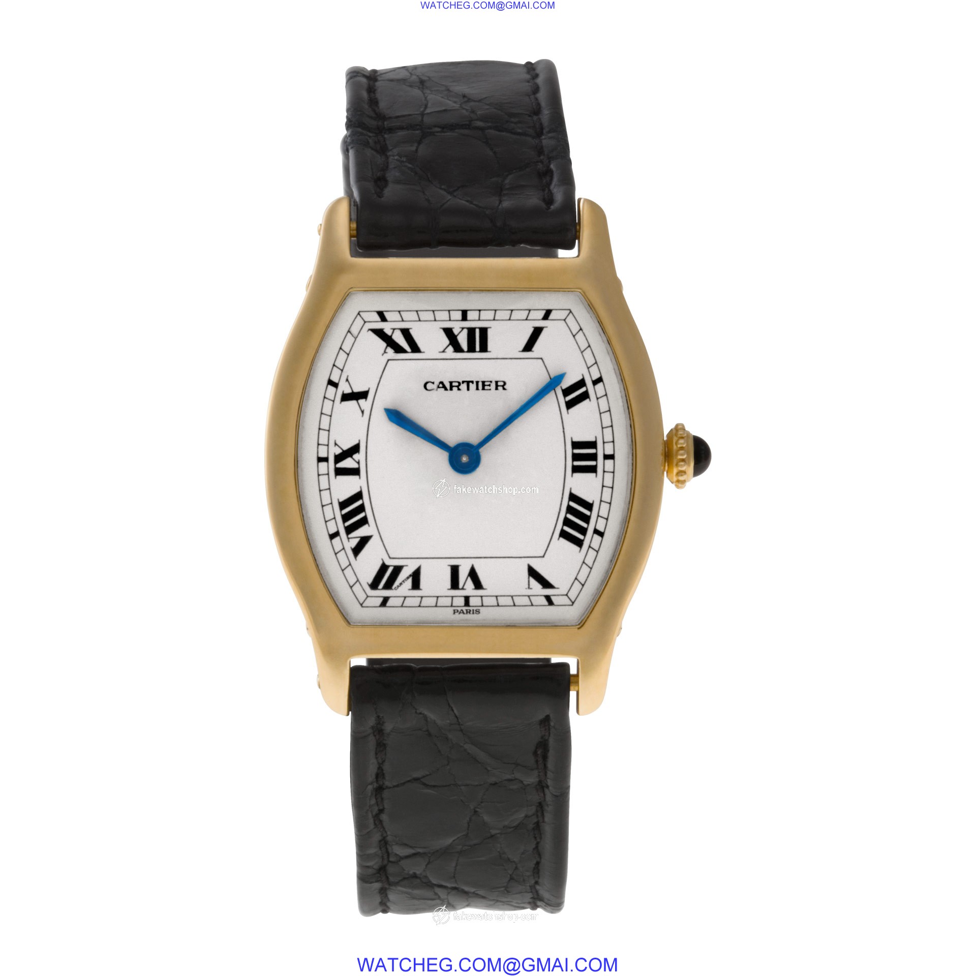 Cartier n/a Tonneau Manual Female 18k yellow gold 2