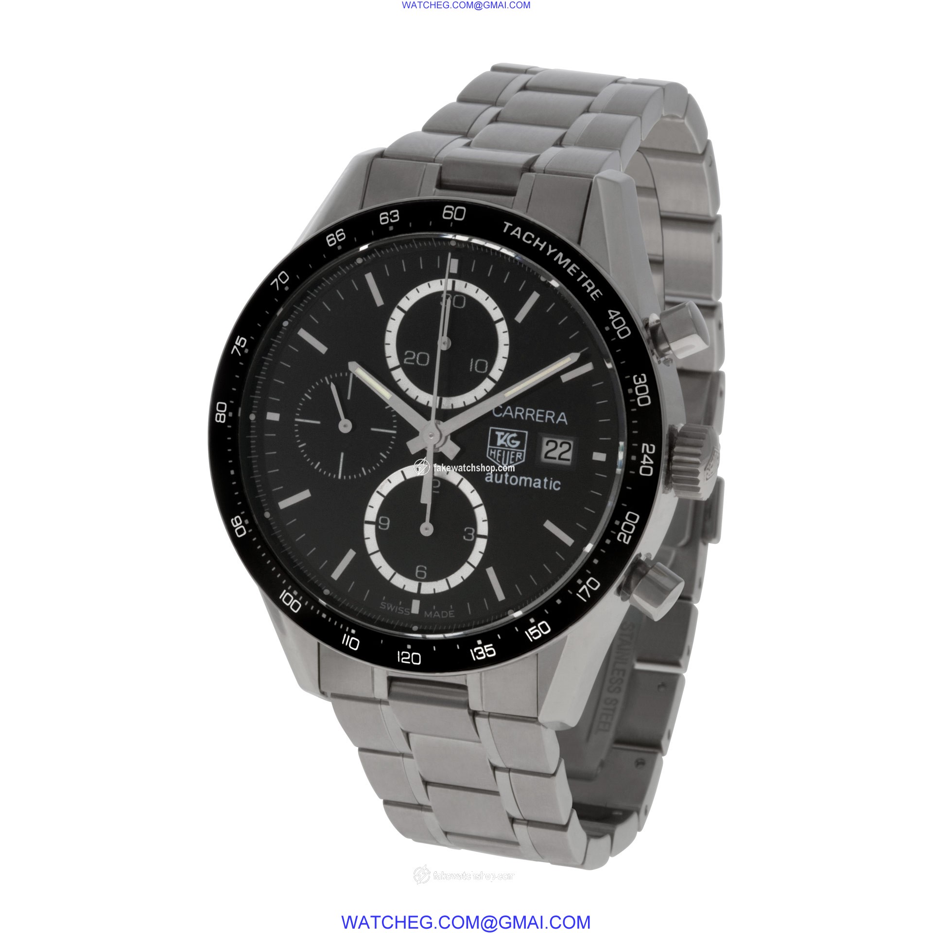 Tag Heuer cv2010-2 Carrera Automatic Male Stainless Steel 2