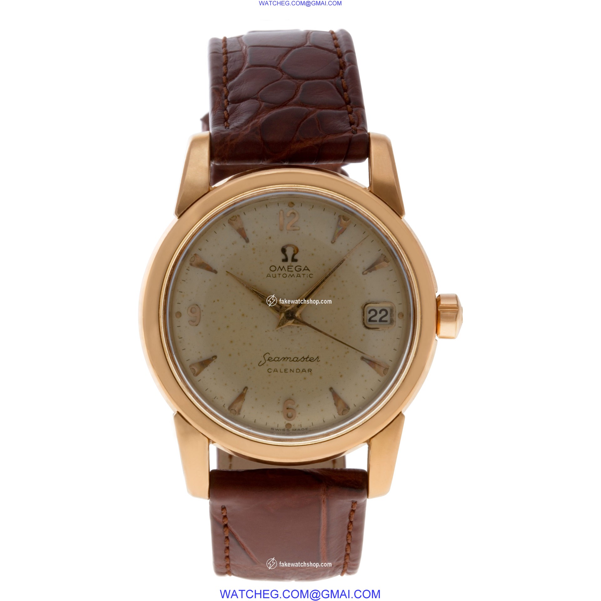 Omega 2849-5-SC Seamaster Automatic Male Pink Gold Fill 2