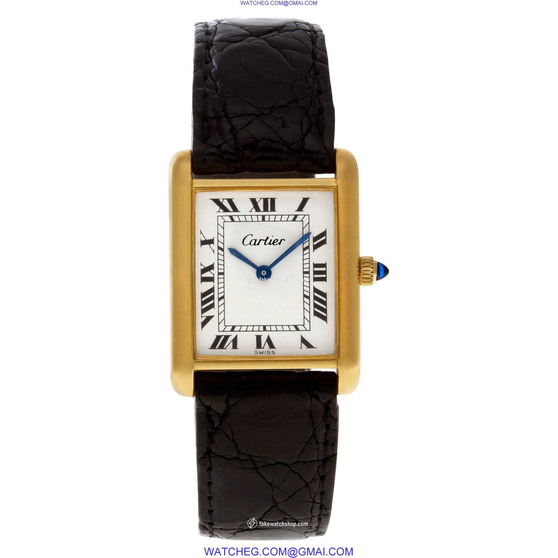 Cartier 111 Tank Manual Unisex Gold Plate 2