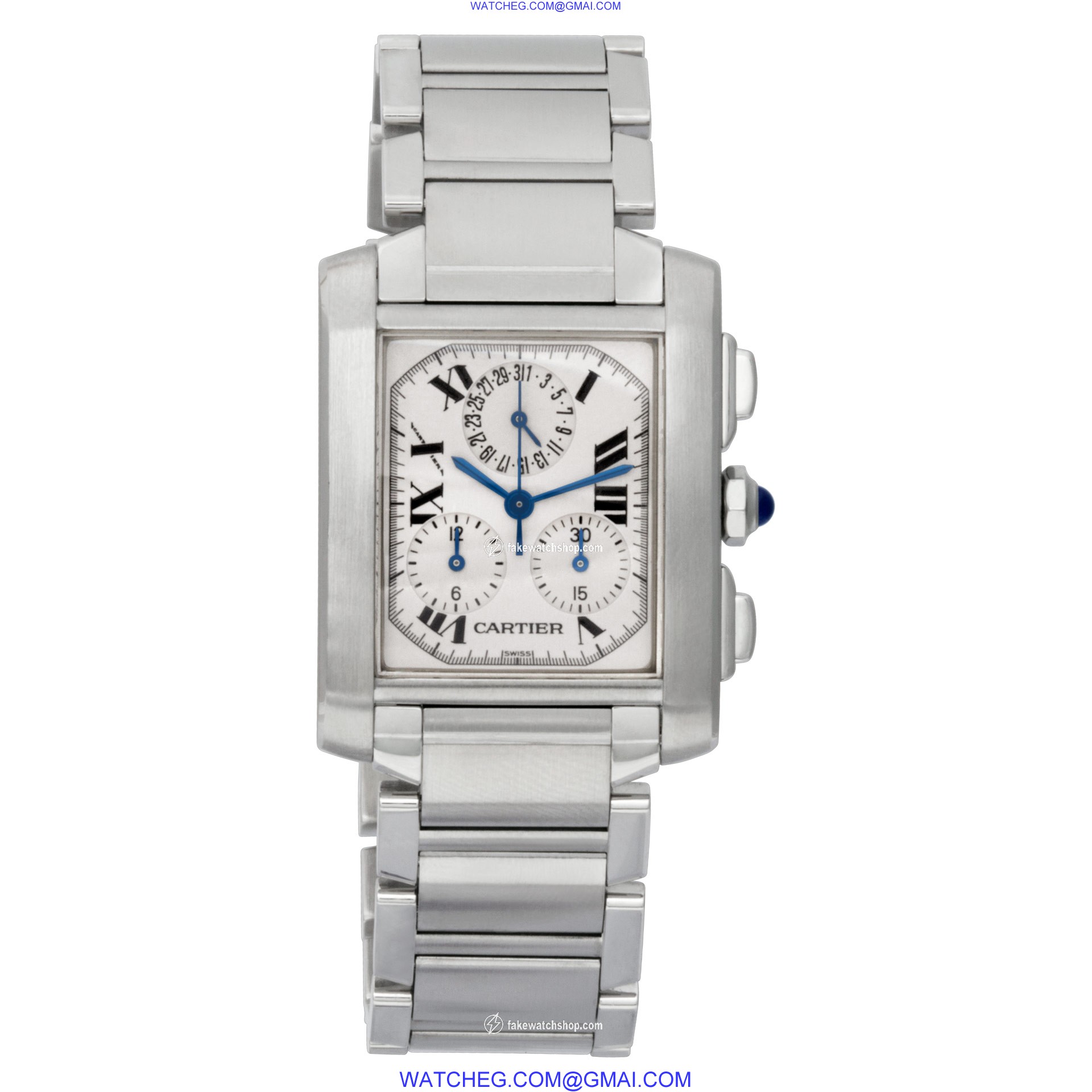Cartier W51001Q3 Tank Francaise Quartz Male Stainless Steel 2