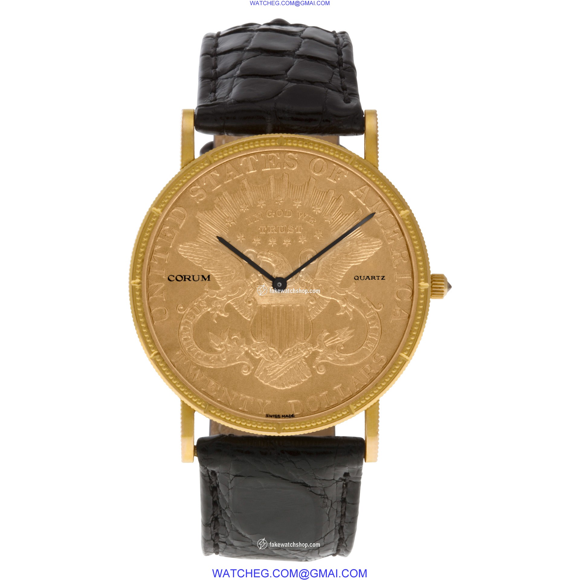 Corum 1876 $20 Coin Quartz Male 18k yellow gold 2