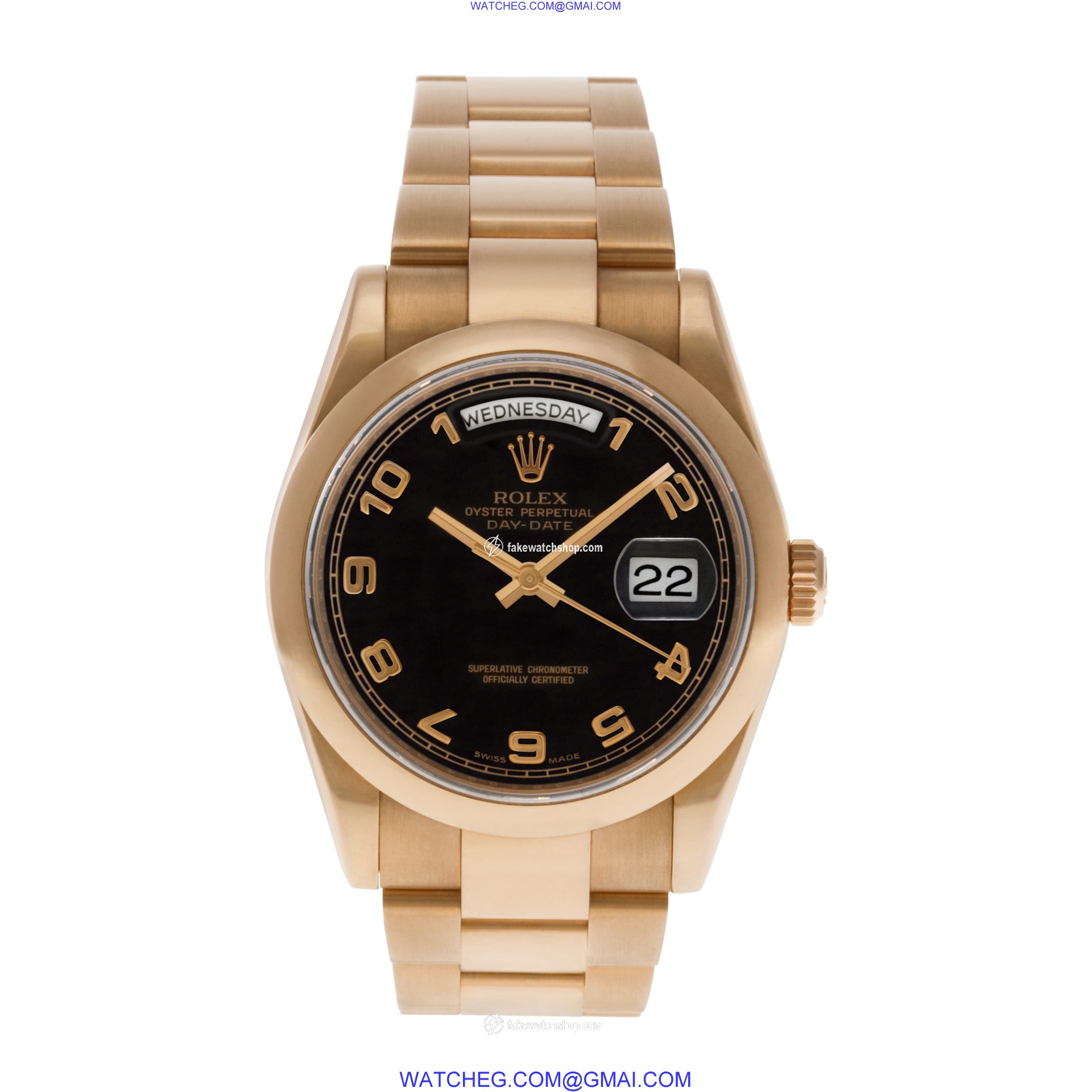 Rolex 118205 Day-Date Automatic Male 18k rose gold 2