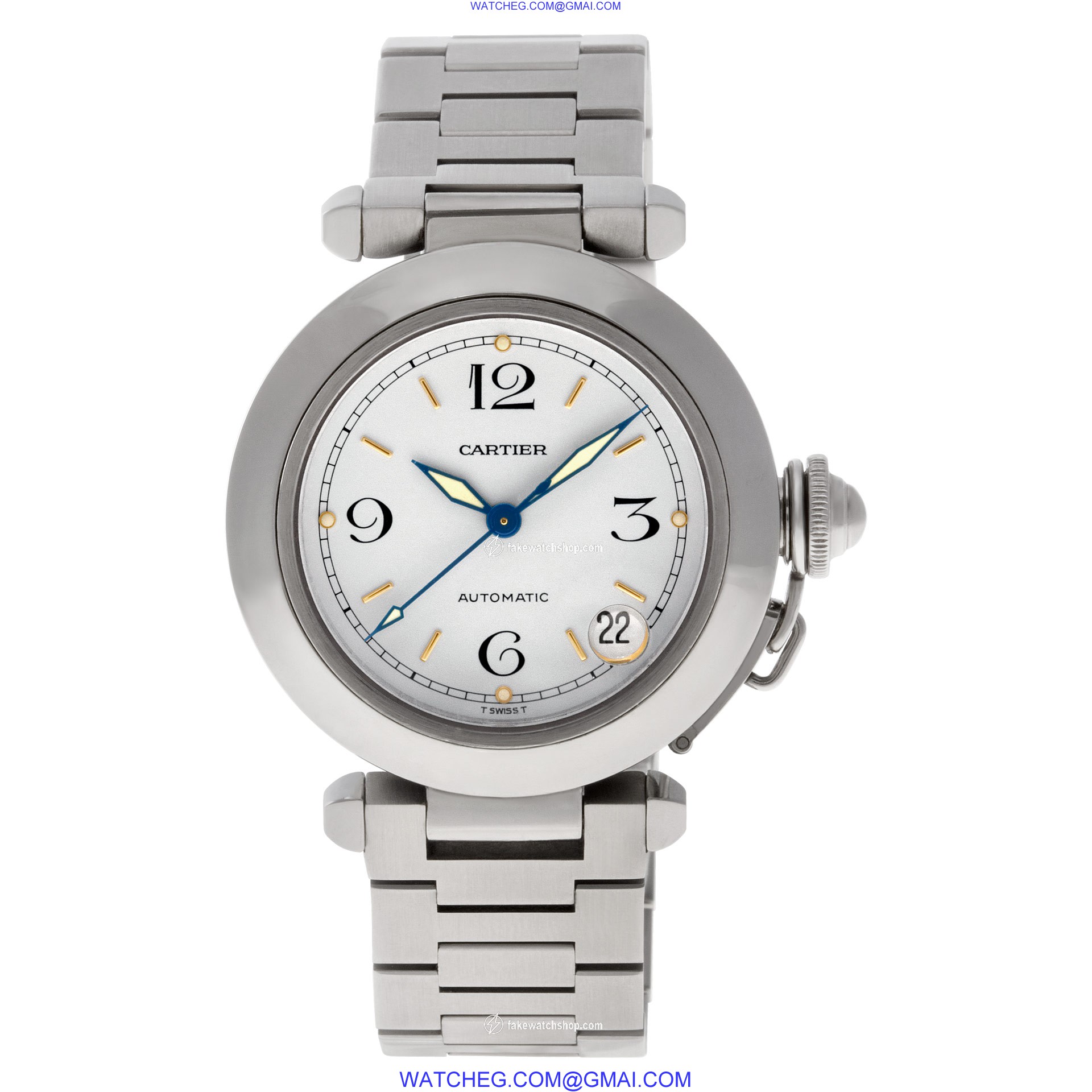 Cartier 2324 Pasha Automatic Unisex Stainless Steel 2