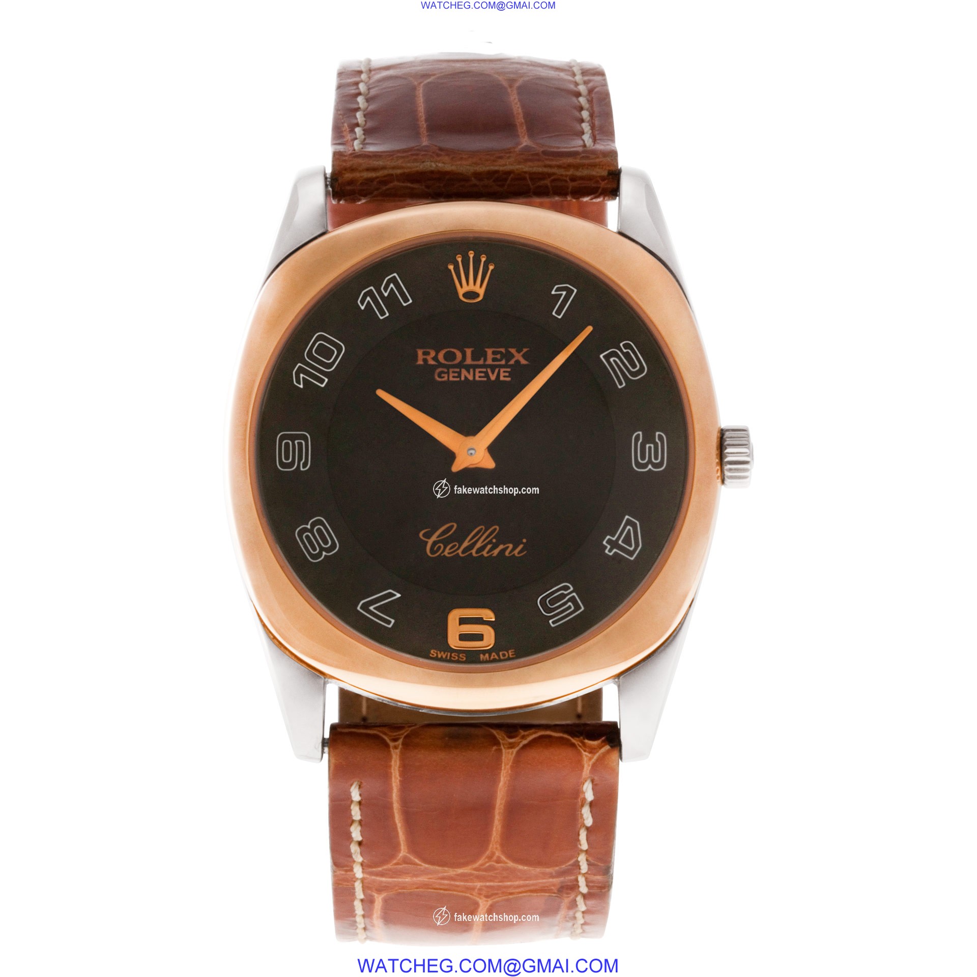 Rolex 4233 Cellini Manual Male 18k White and Pink Gold 2