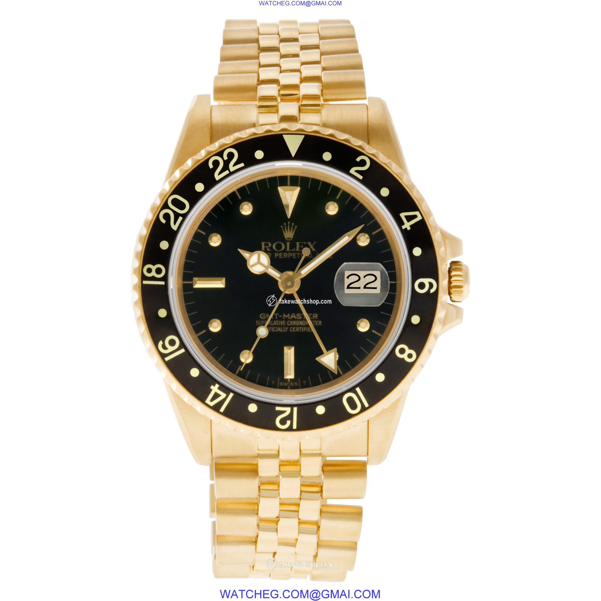 Rolex 16758 GMT-Master Automatic Male 18k yellow gold 2