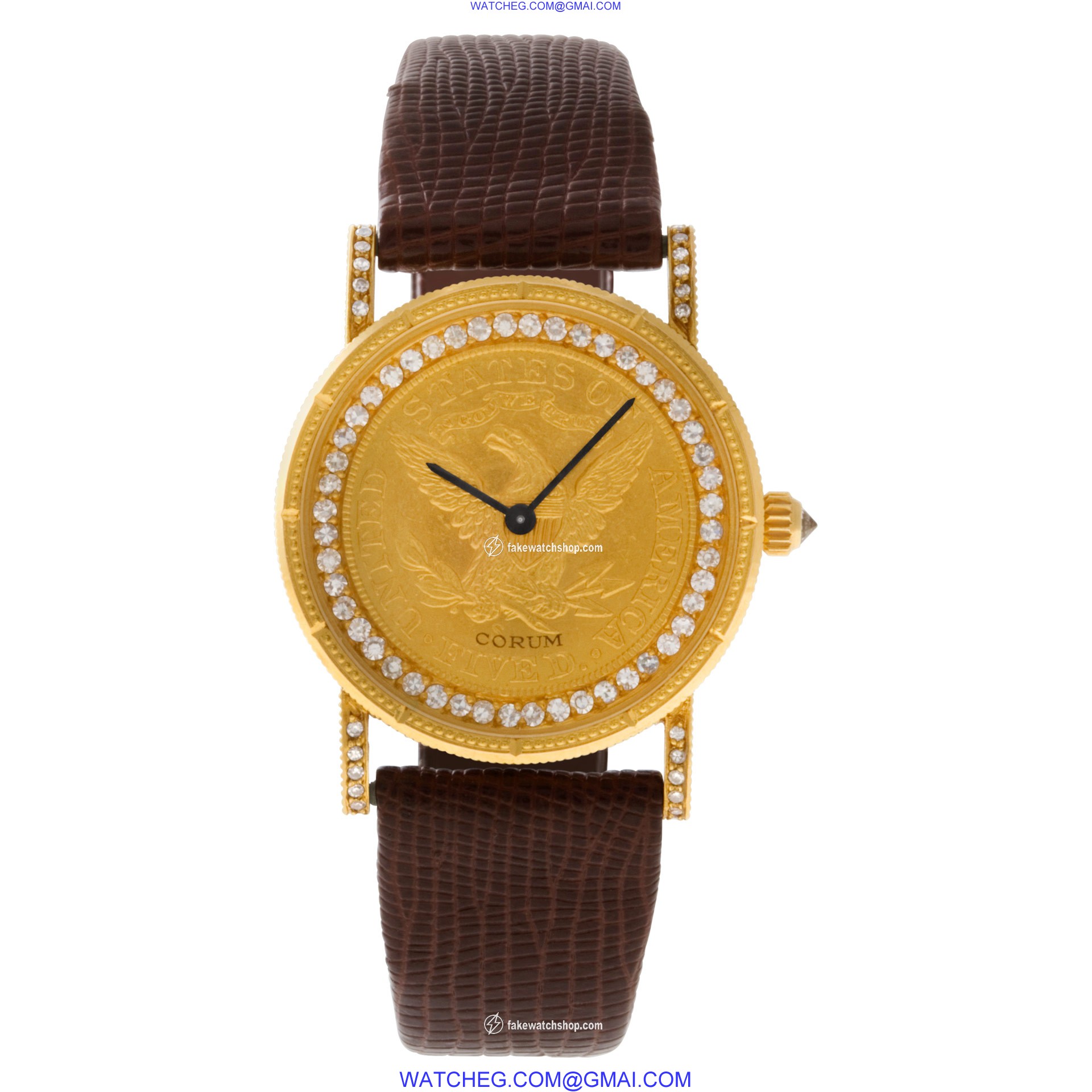 Corum 122 $5 Coin Manual Female 18k yellow gold 2