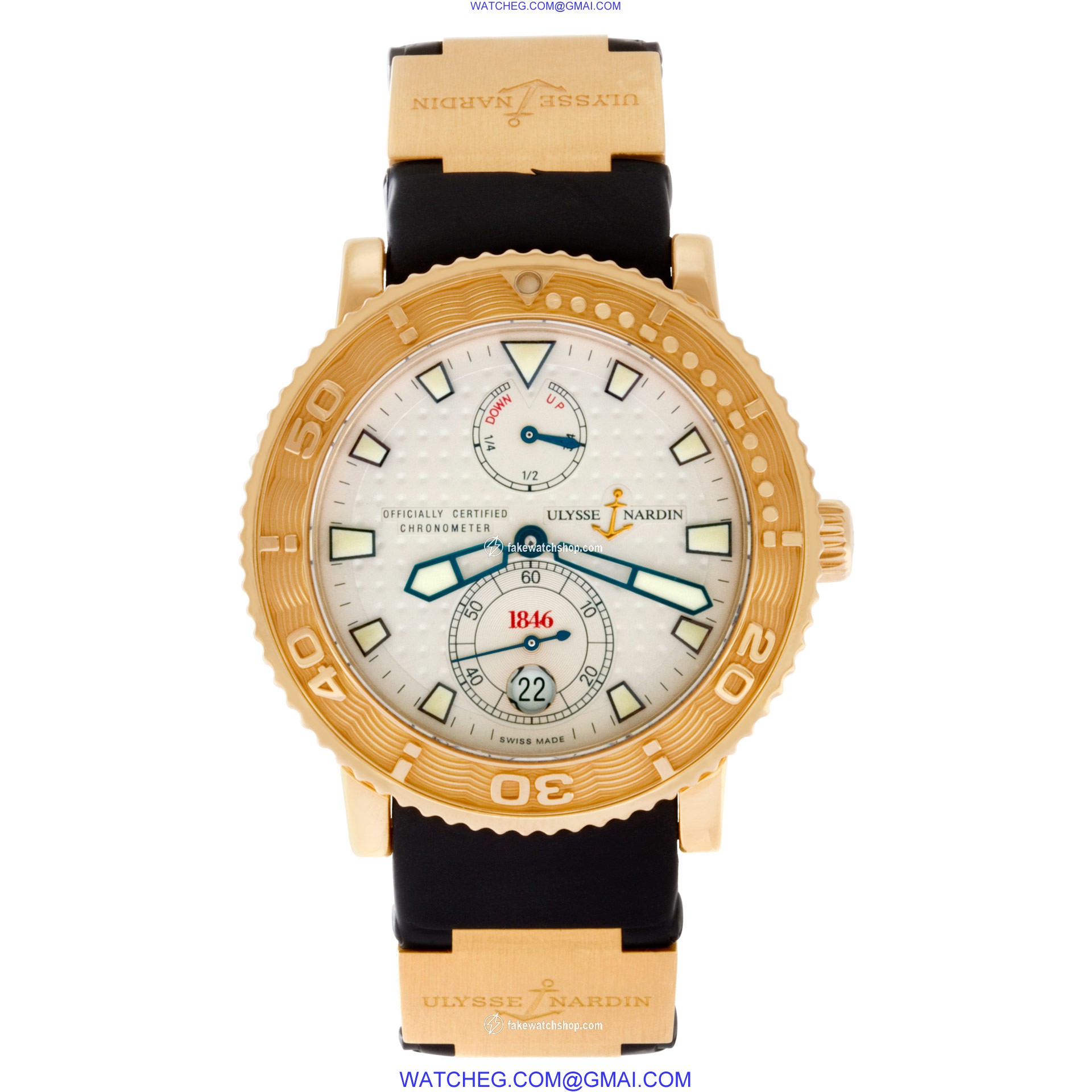 Ulysse Nardin 266-58-3 Maxi Marine Automatic Male 18k yellow gold 2