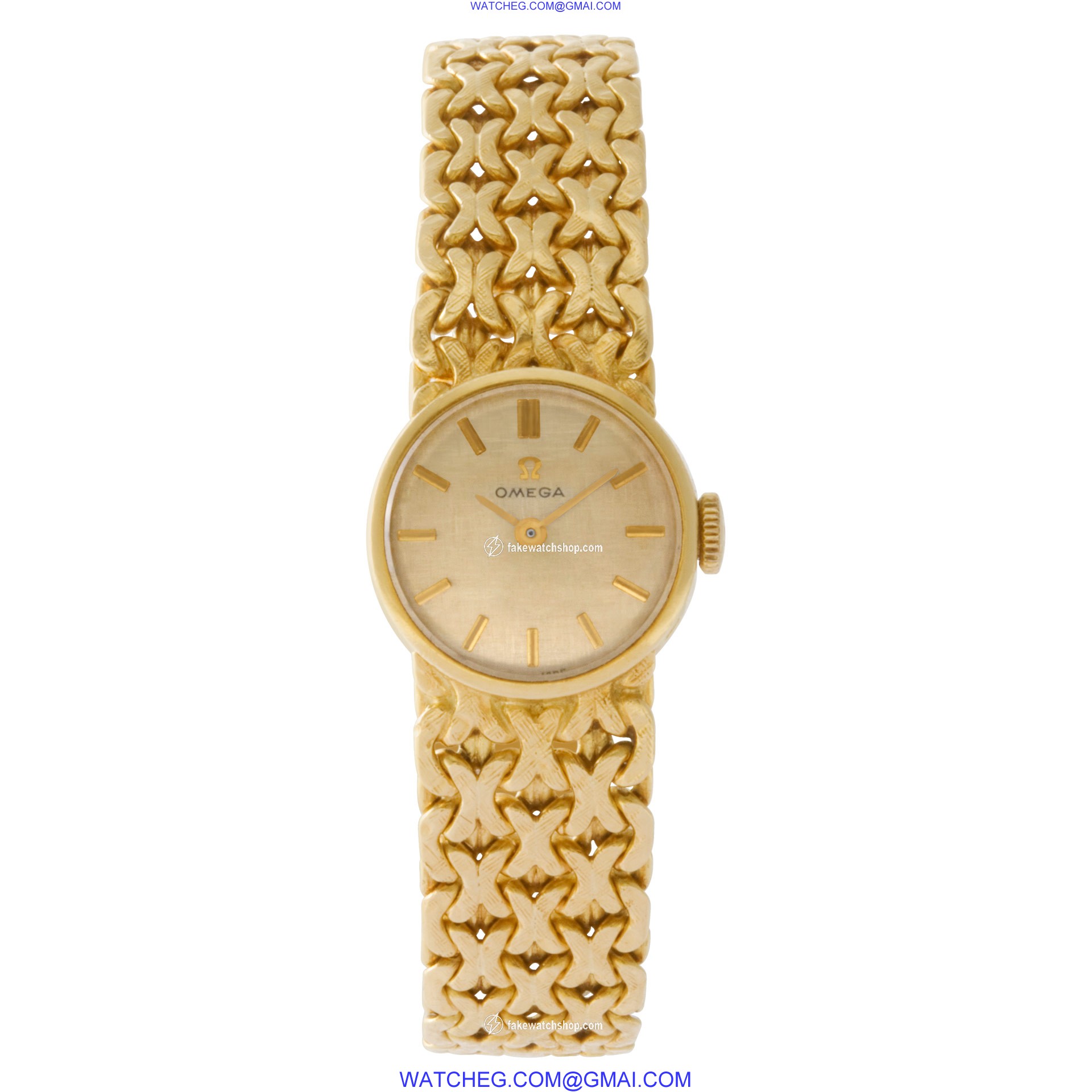 Omega 7173 Vintage Quartz Female 18k yellow gold 2