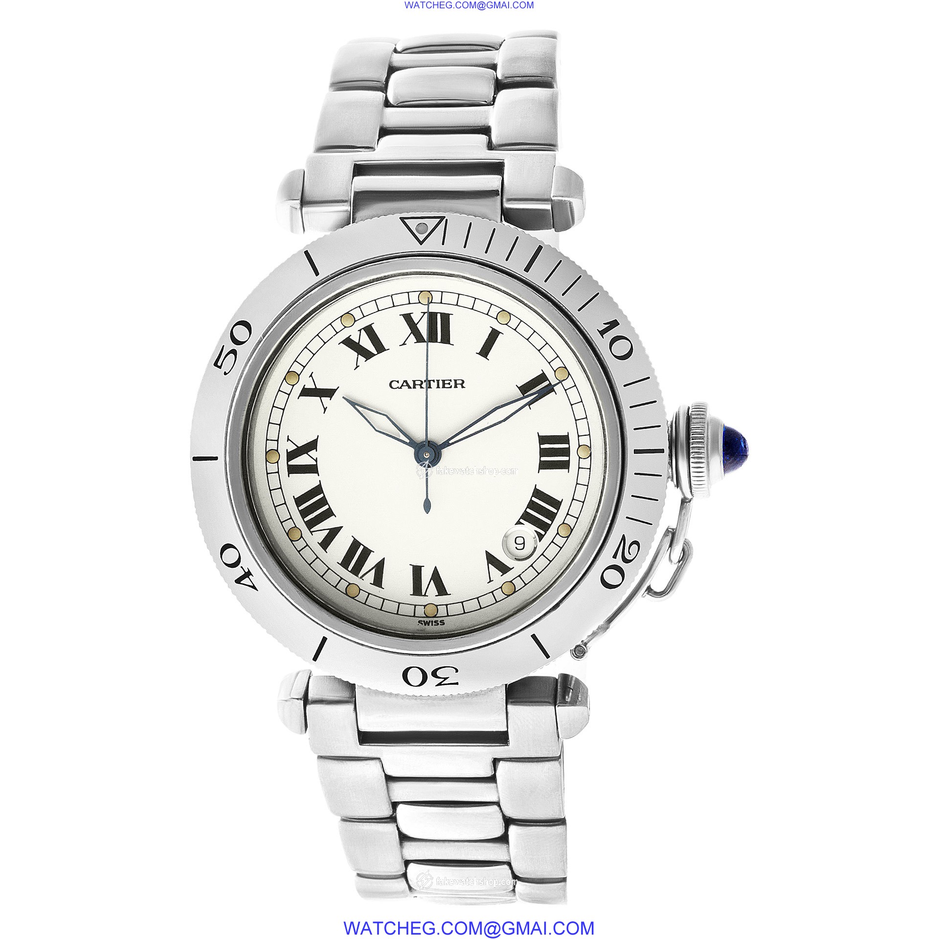 Cartier 1040 Pasha 38 Automatic Unisex Stainless Steel 2