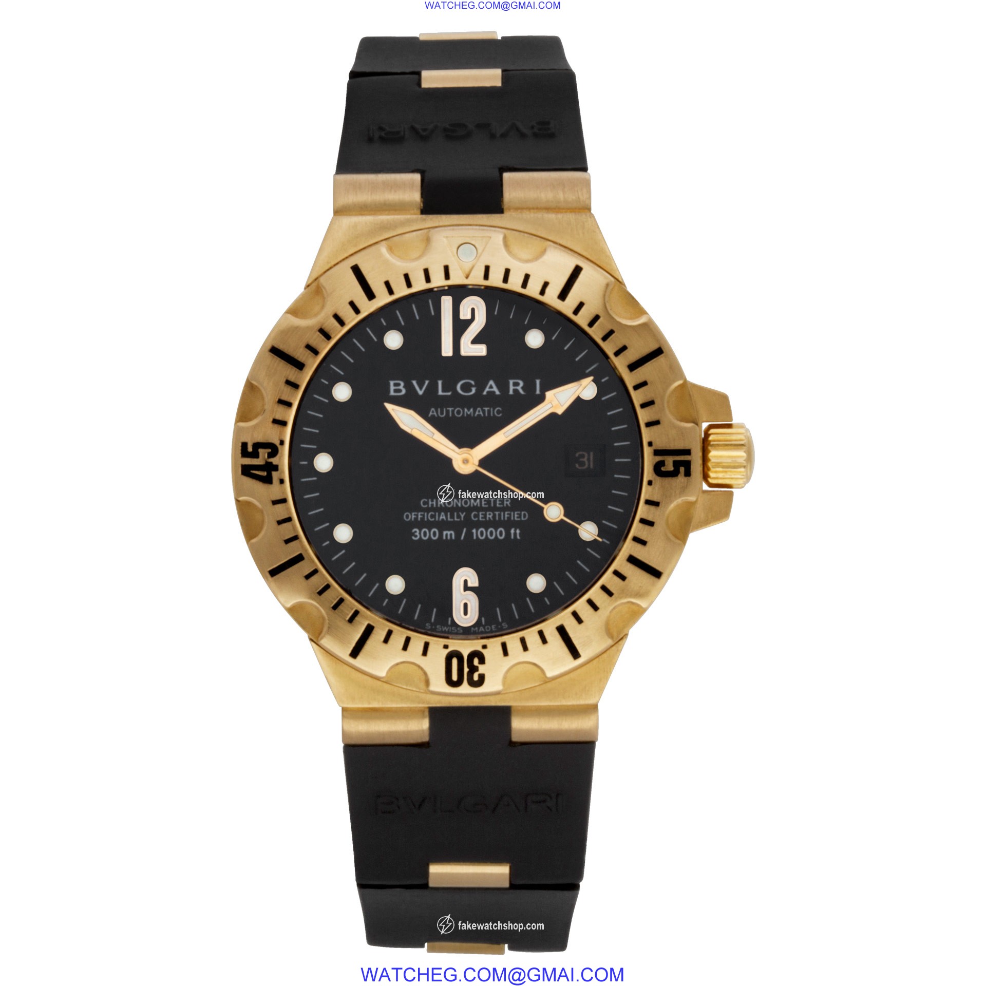 Bvlgari SD40G Scuba Automatic Male 18k Yellow Gold 2