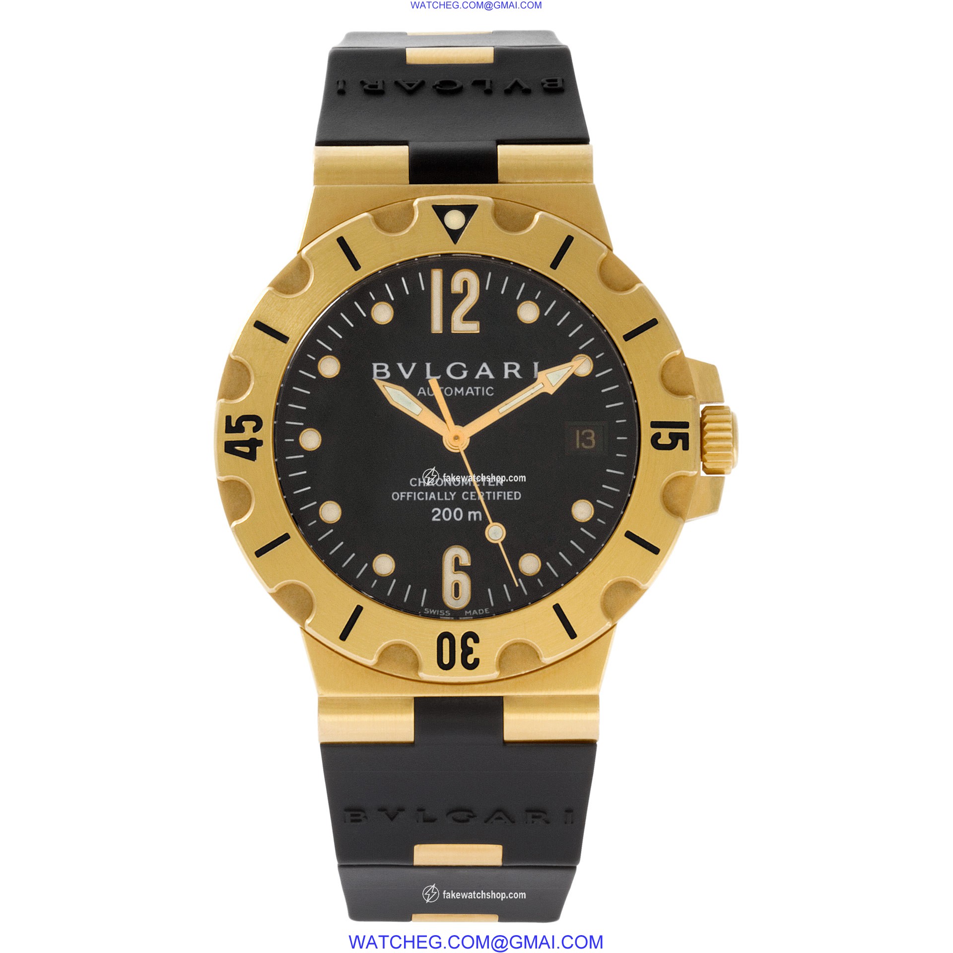 Bvlgari SD38G Scuba Automatic Male 18k yellow gold 2