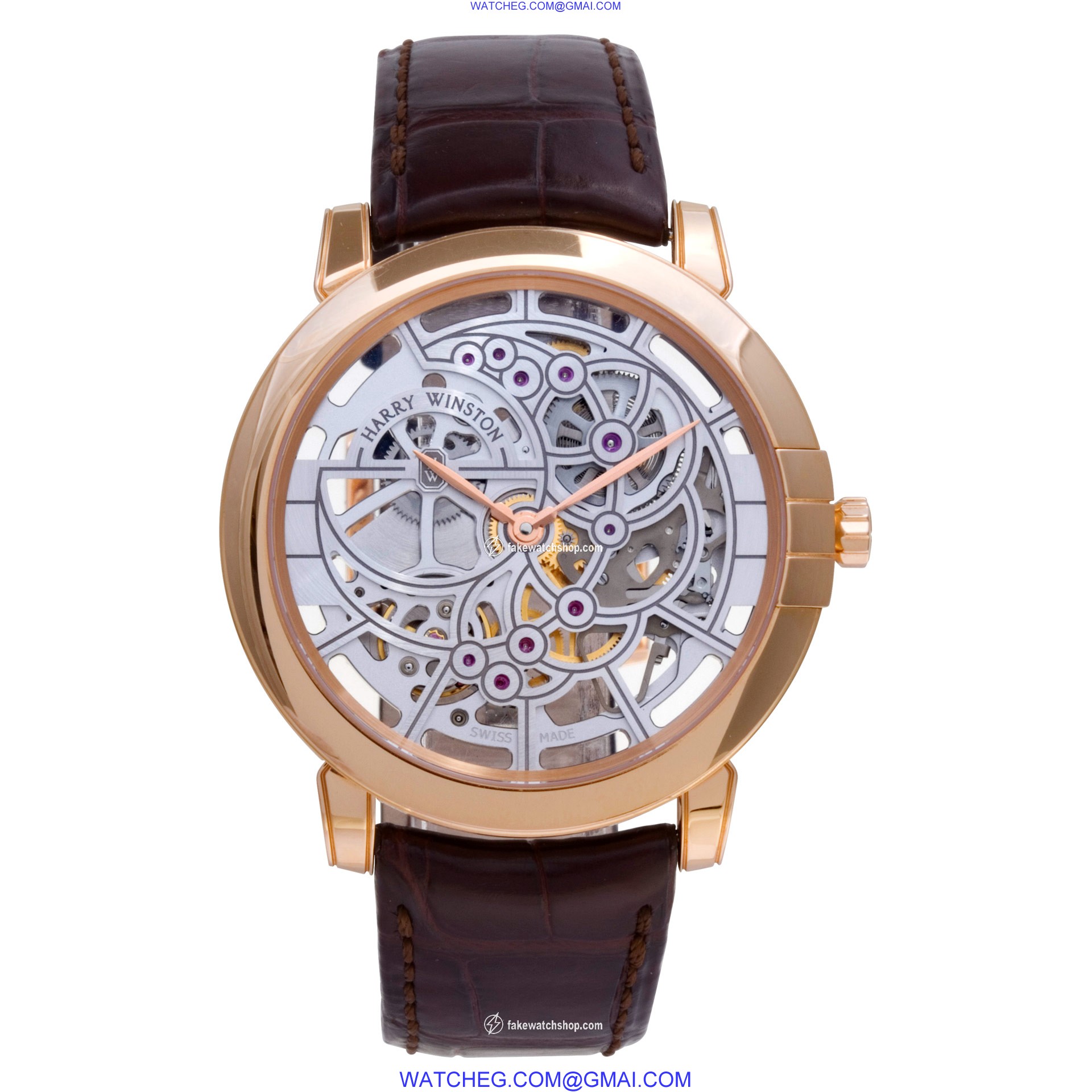 Harry Winston MIDAHM42RR01 Midnight Skeleton Automatic Male 18k rose gold 2