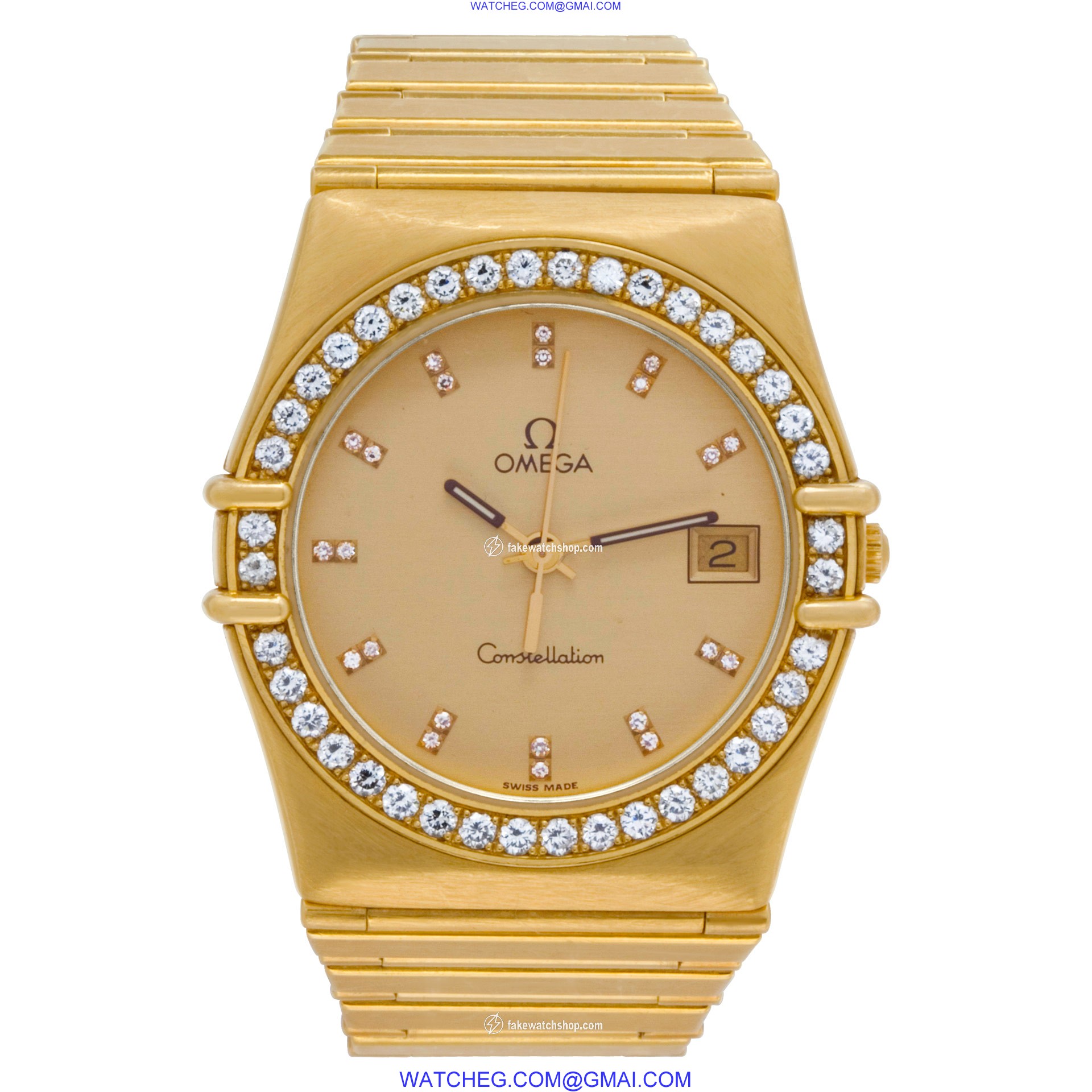 Omega Omega 4048 Constellation Quartz Female 18k Yellow Gold 2