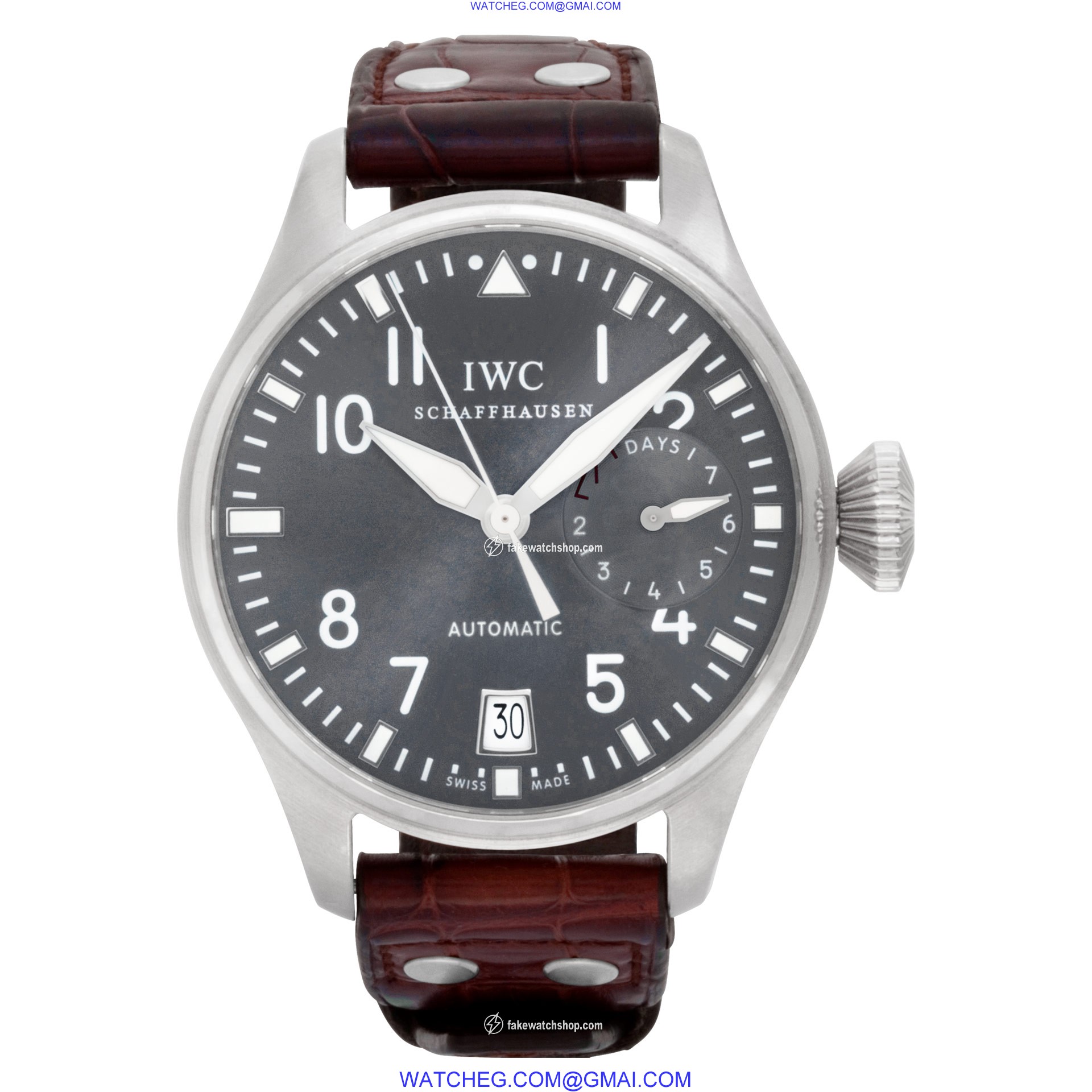 IWC iw500402 Big Pilot Automatic Male 18k White Gold 2