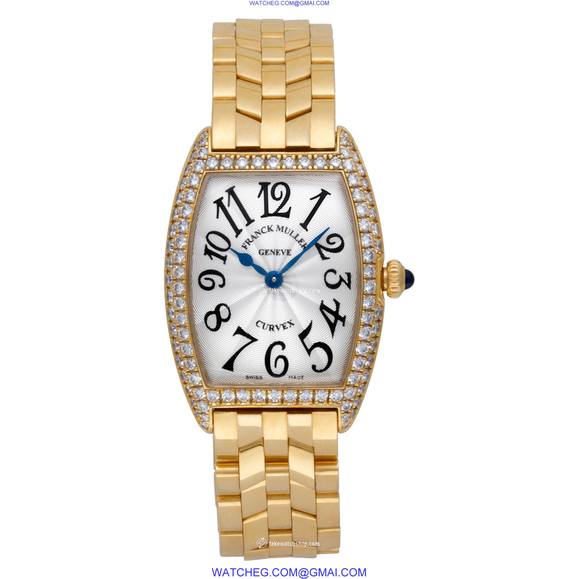 Franck Muller 1752QZD Curvex Quartz Female 18k yellow gold 2