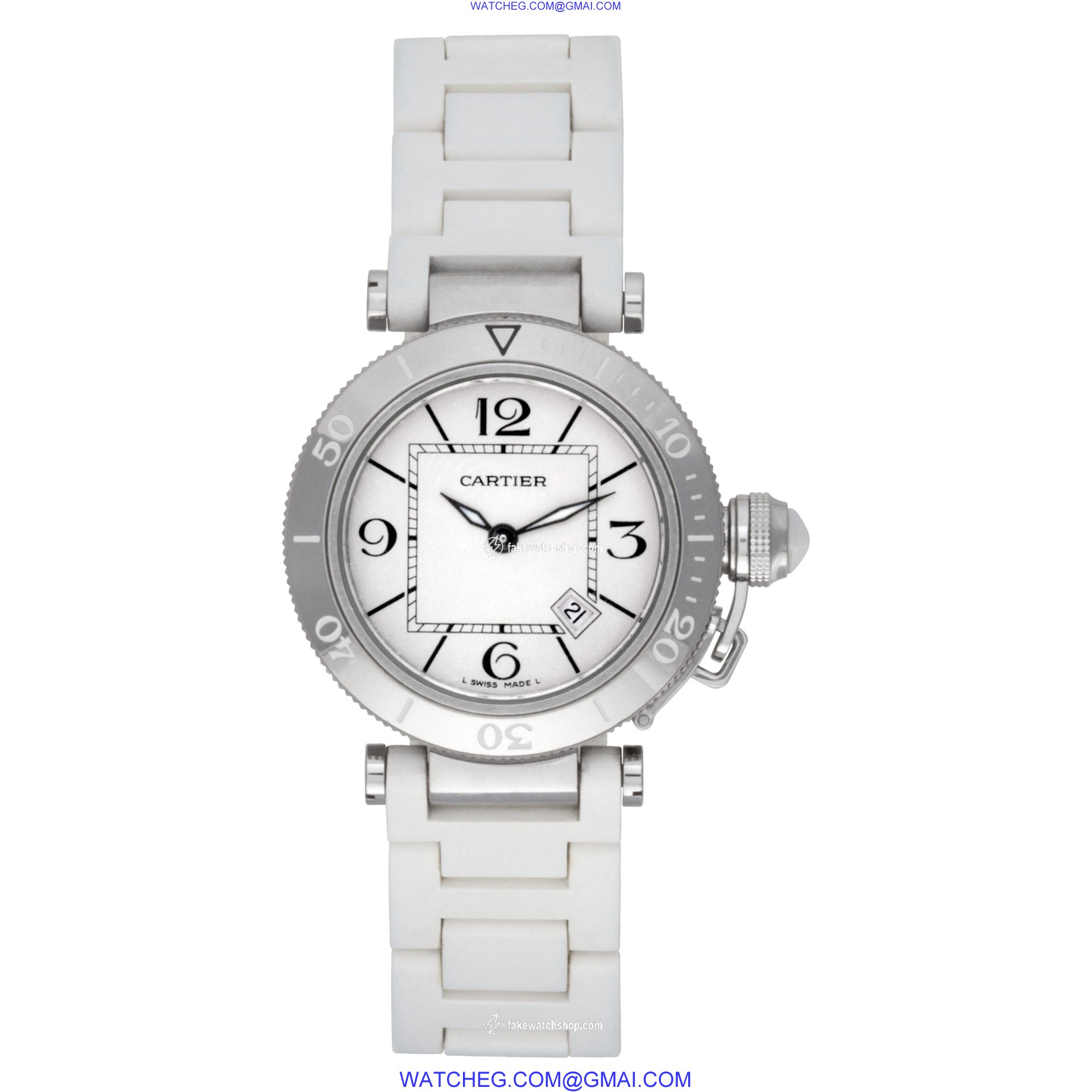 Cartier 3025 Pasha Seatimer Quartz Female Stainless Steel 2