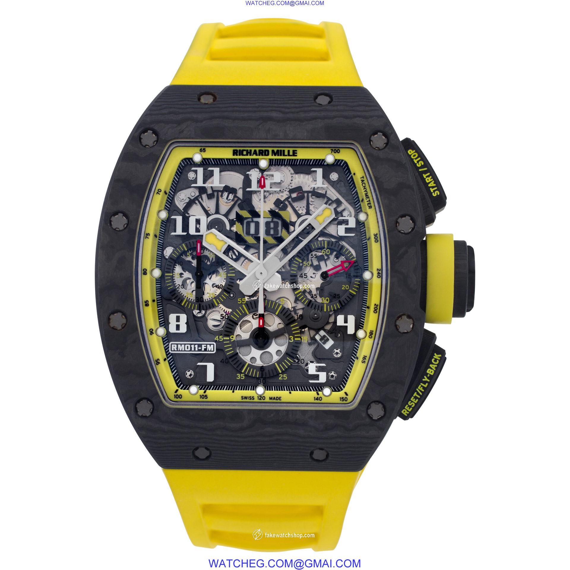 Richard Mille RM011-FM Yellow Storm Automatic Male Carbon 2