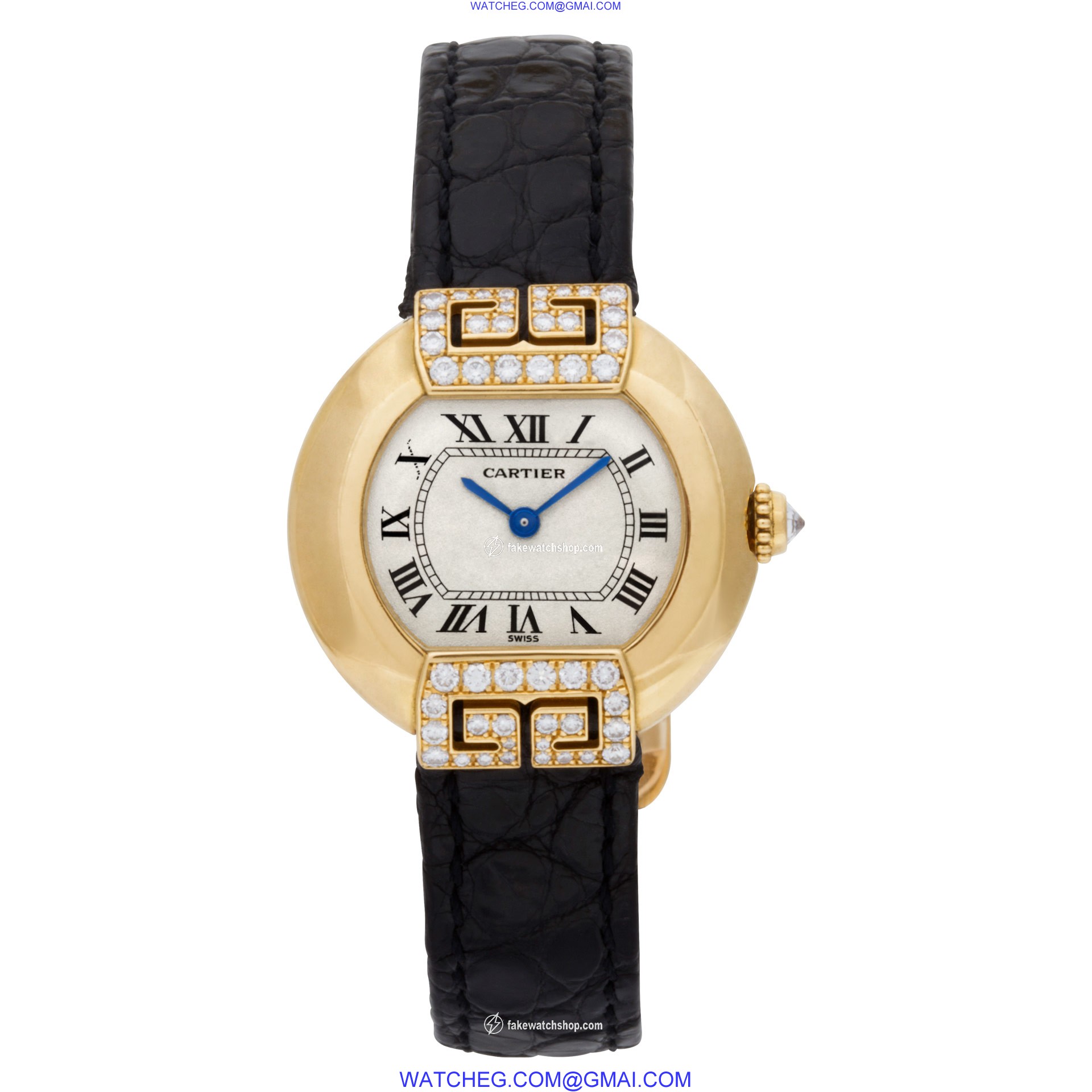 Cartier 1480 Ellipse Quartz Female 18k yellow gold 2