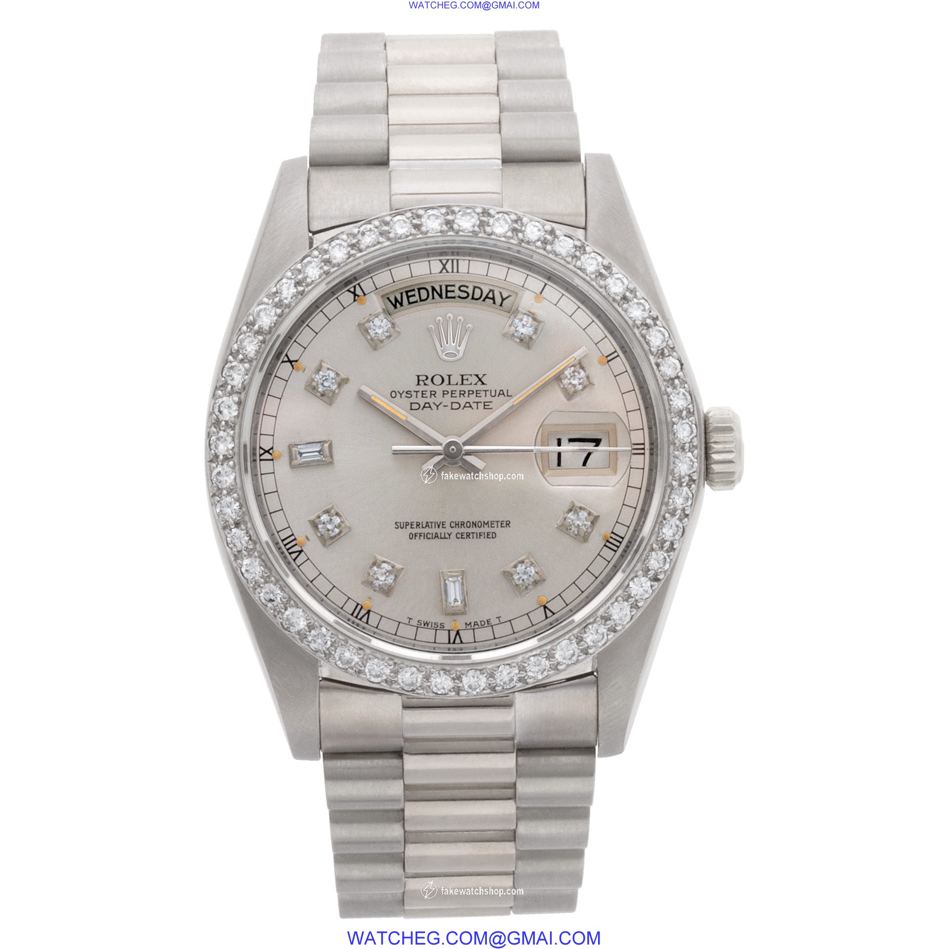 Rolex 18039 Day-Date Automatic Male 18k White Gold 2