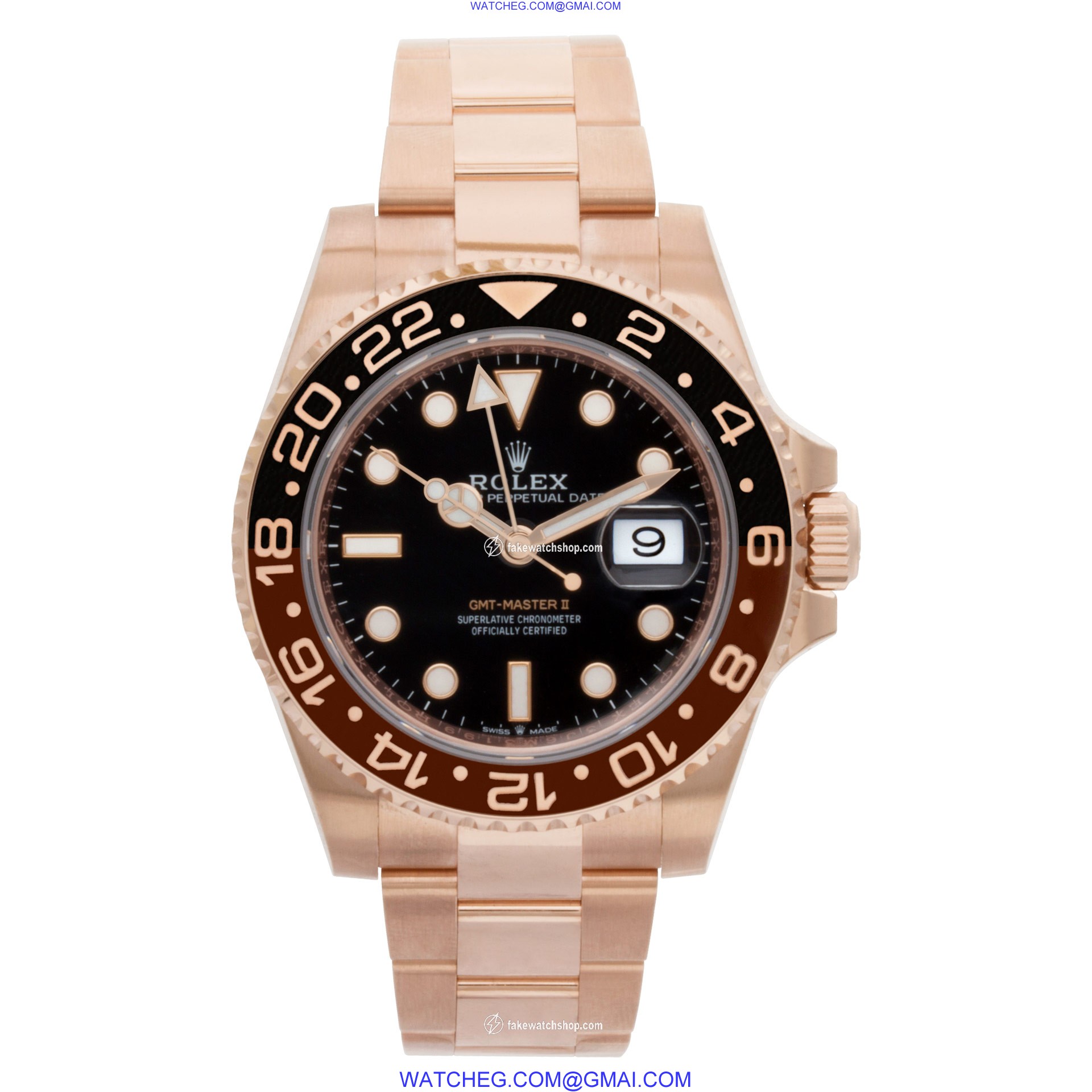 Rolex 126715chnr GMT-Master II Automatic Male 18k rose gold 2