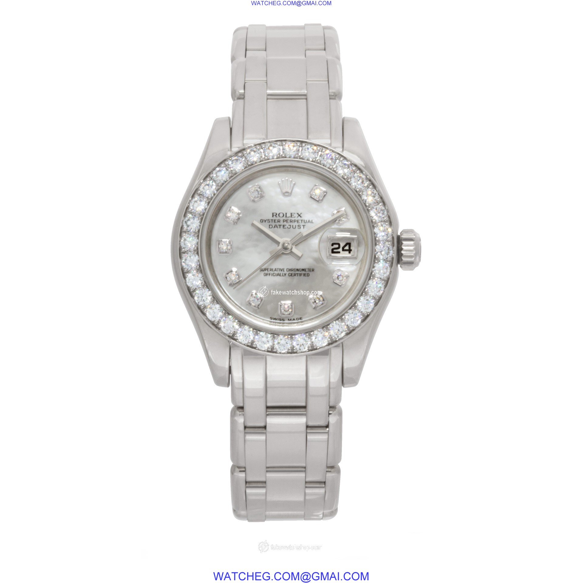 Rolex 80299 Pearlmaster Automatic Female 18k White Gold 2