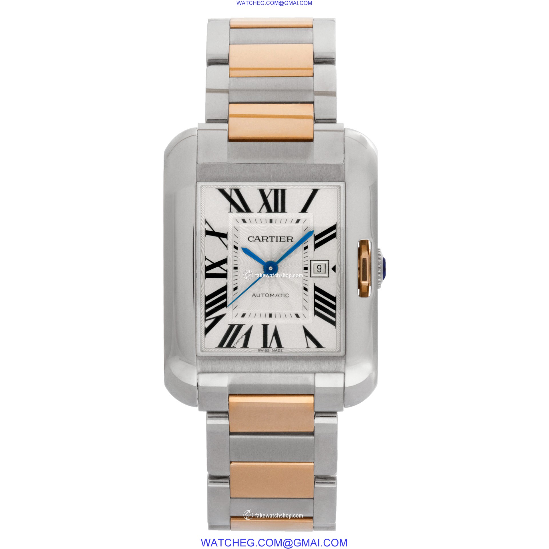 Cartier W5310047 Tank Anglaise XL Automatic Unisex 18k gold & Stainless Steel 2