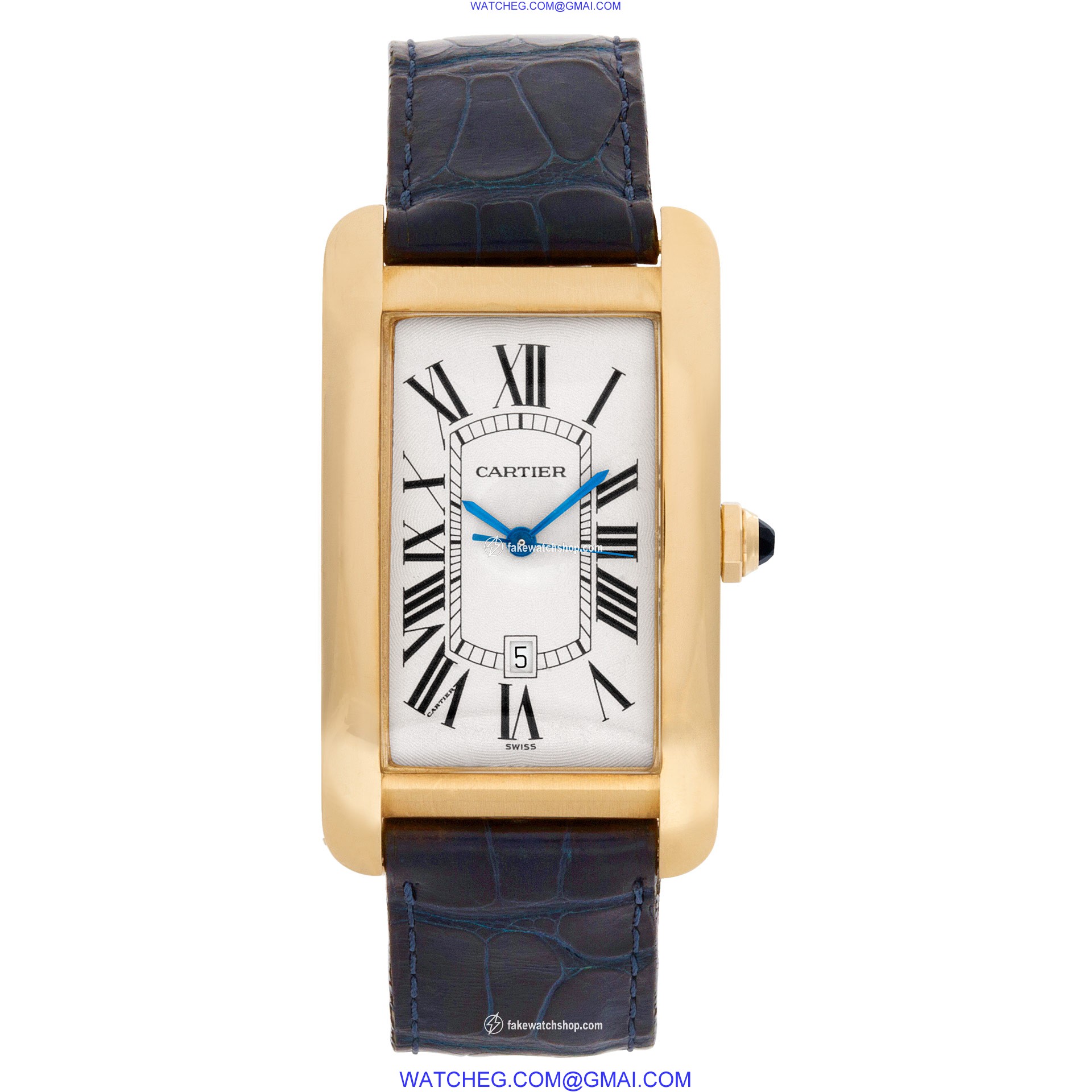 Cartier W5603156 Tank Americaine Automatic Male 18k yellow gold 2