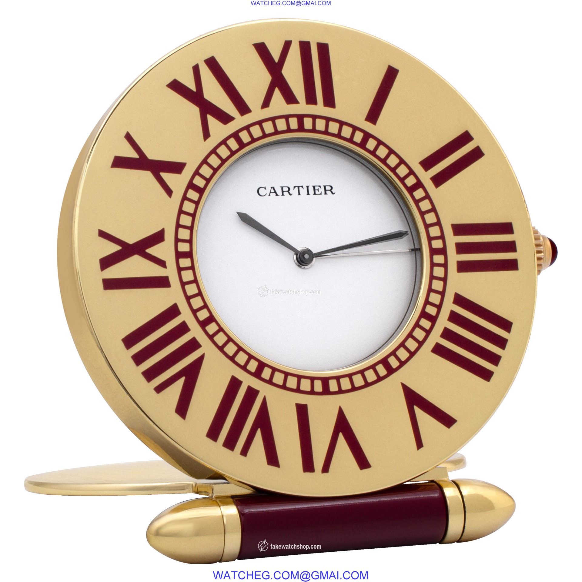 Cartier Cartier 1772 Clock Quartz Unisex Gold Plate 2