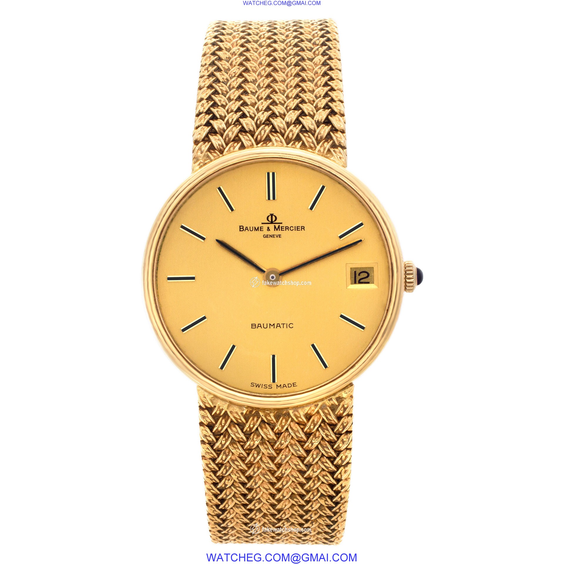 Baume & Mercier 35105 Baumatic Manual Unisex 18k Yellow Gold 2