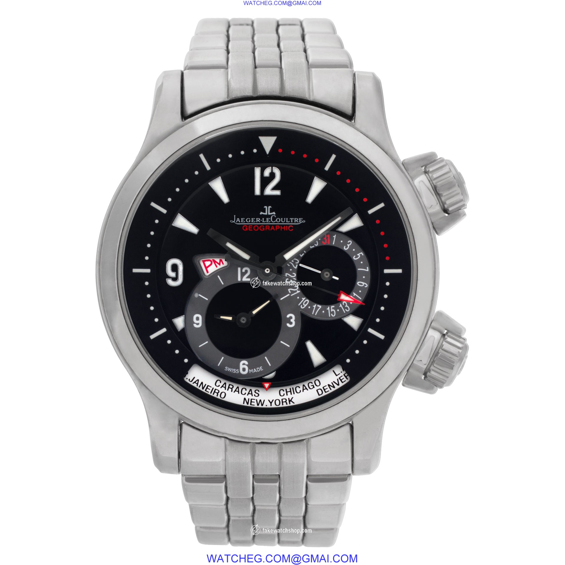 Jaeger LeCoultre Q1718470/4577 Geographic Automatic Male Stainless Steel 2