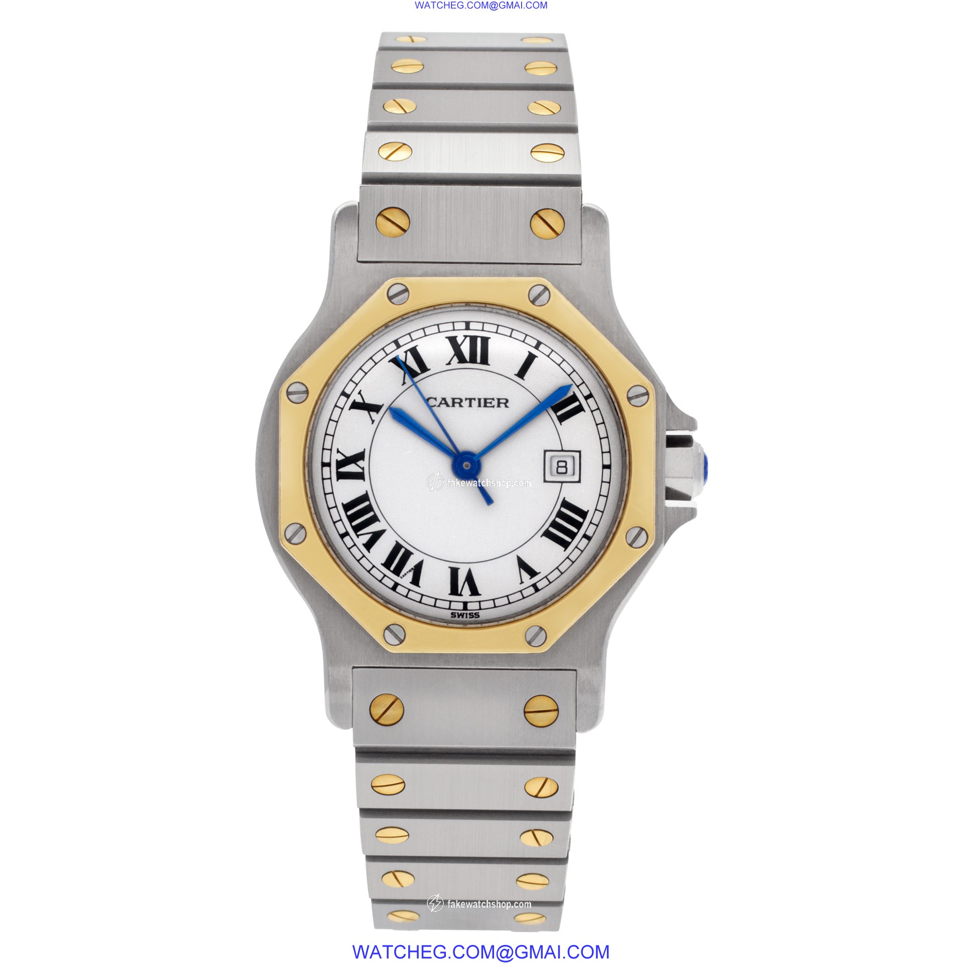 Cartier 2966 Santos Automatic Female 18k gold & Stainless Steel 2