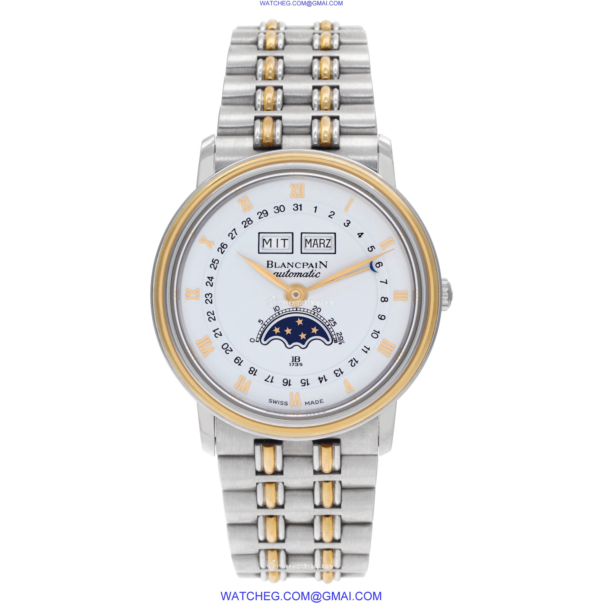 Blancpain 6595-1318 Villeret Automatic Unisex 18k gold & Stainless Steel 2
