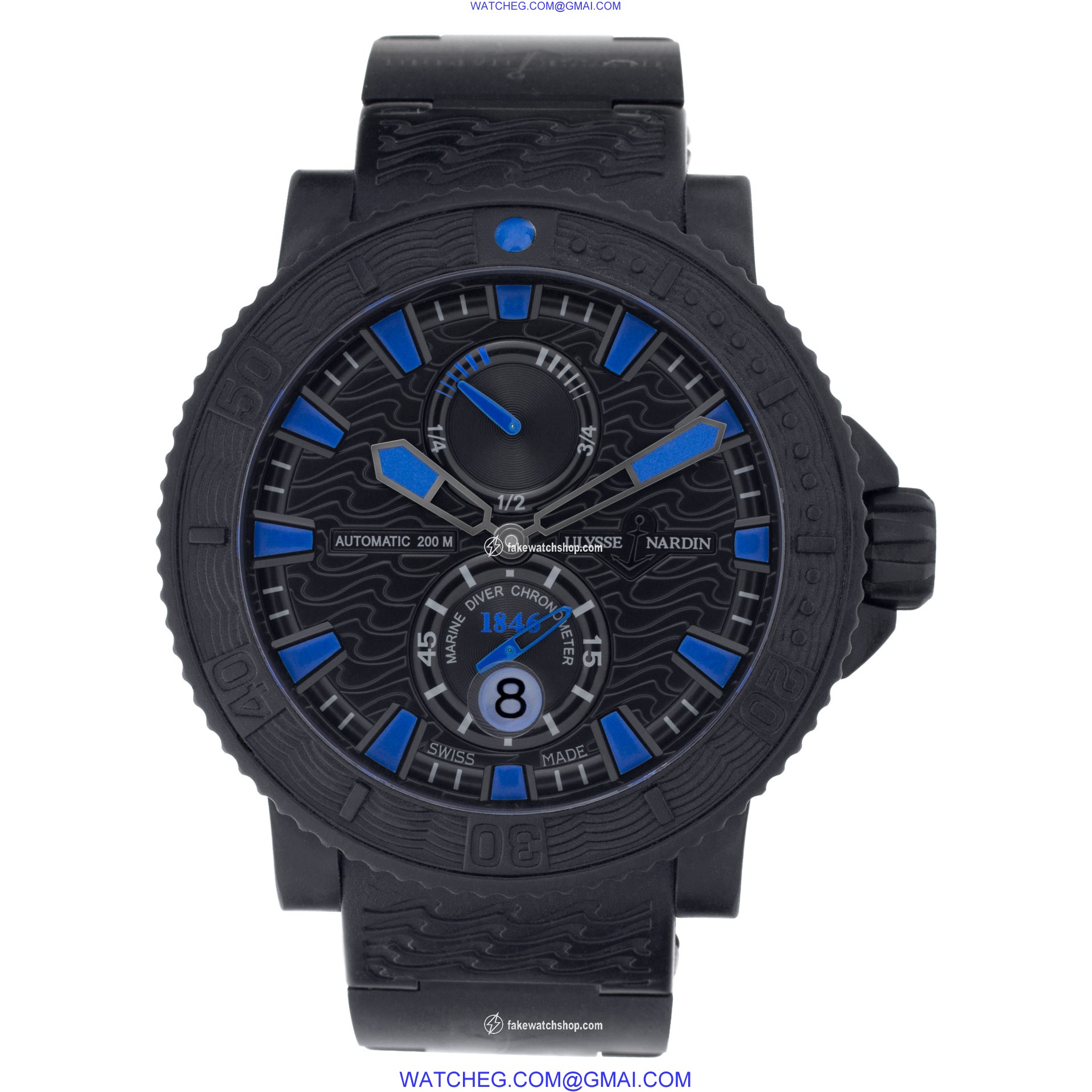 Ulysse Nardin 263-92-3C/923 Maxi Marine Automatic Male Stainless Steel & Rubber 2