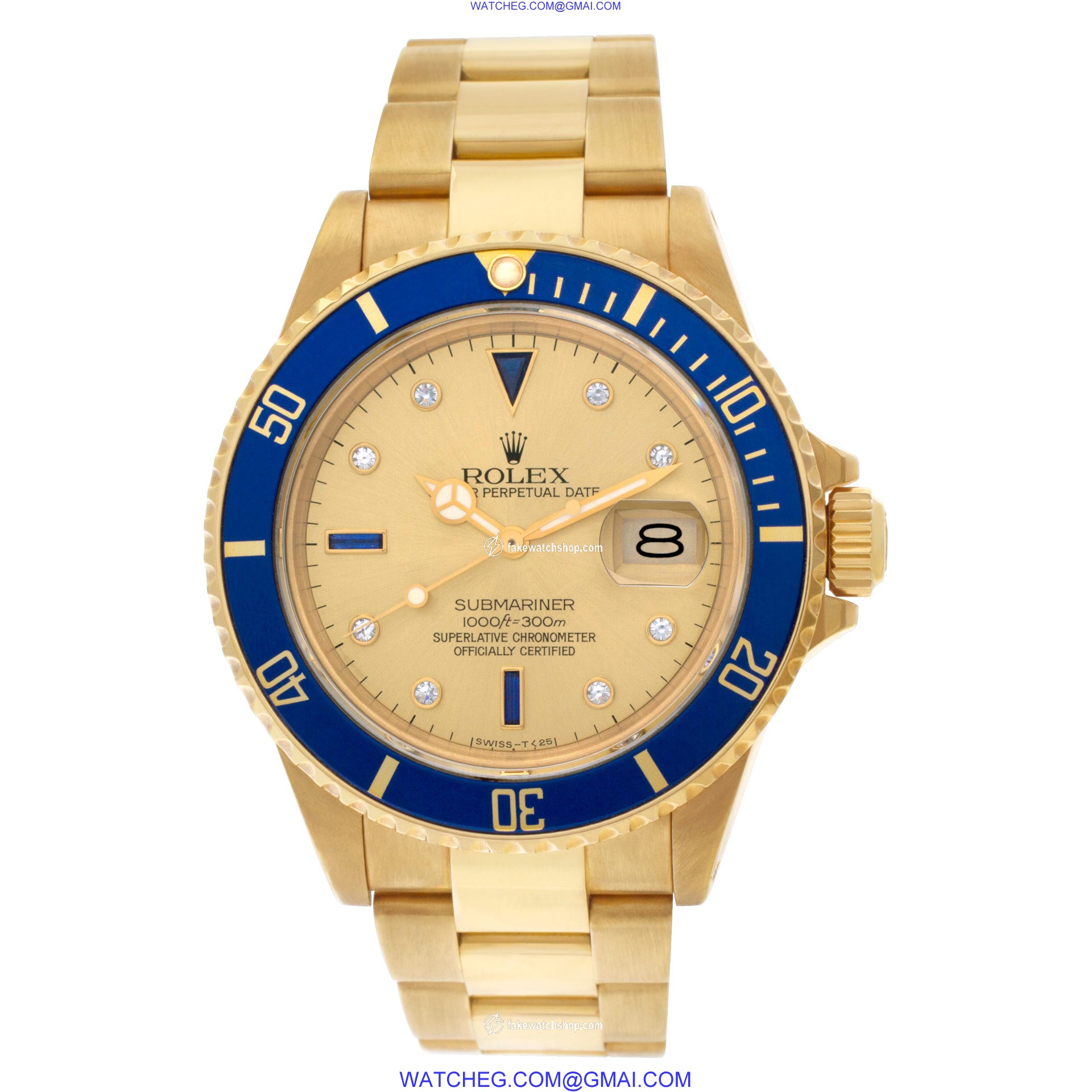 Rolex 16808 Submariner Automatic Male 18k yellow gold 2