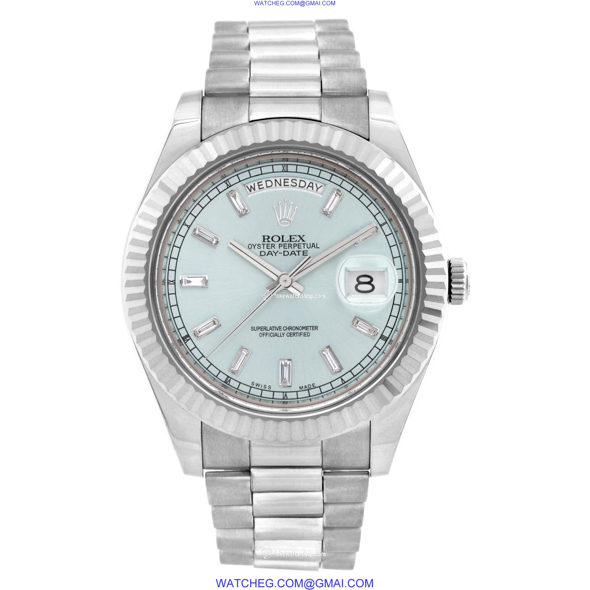Rolex 218239 Day-Date II Automatic Male 18k White Gold 2