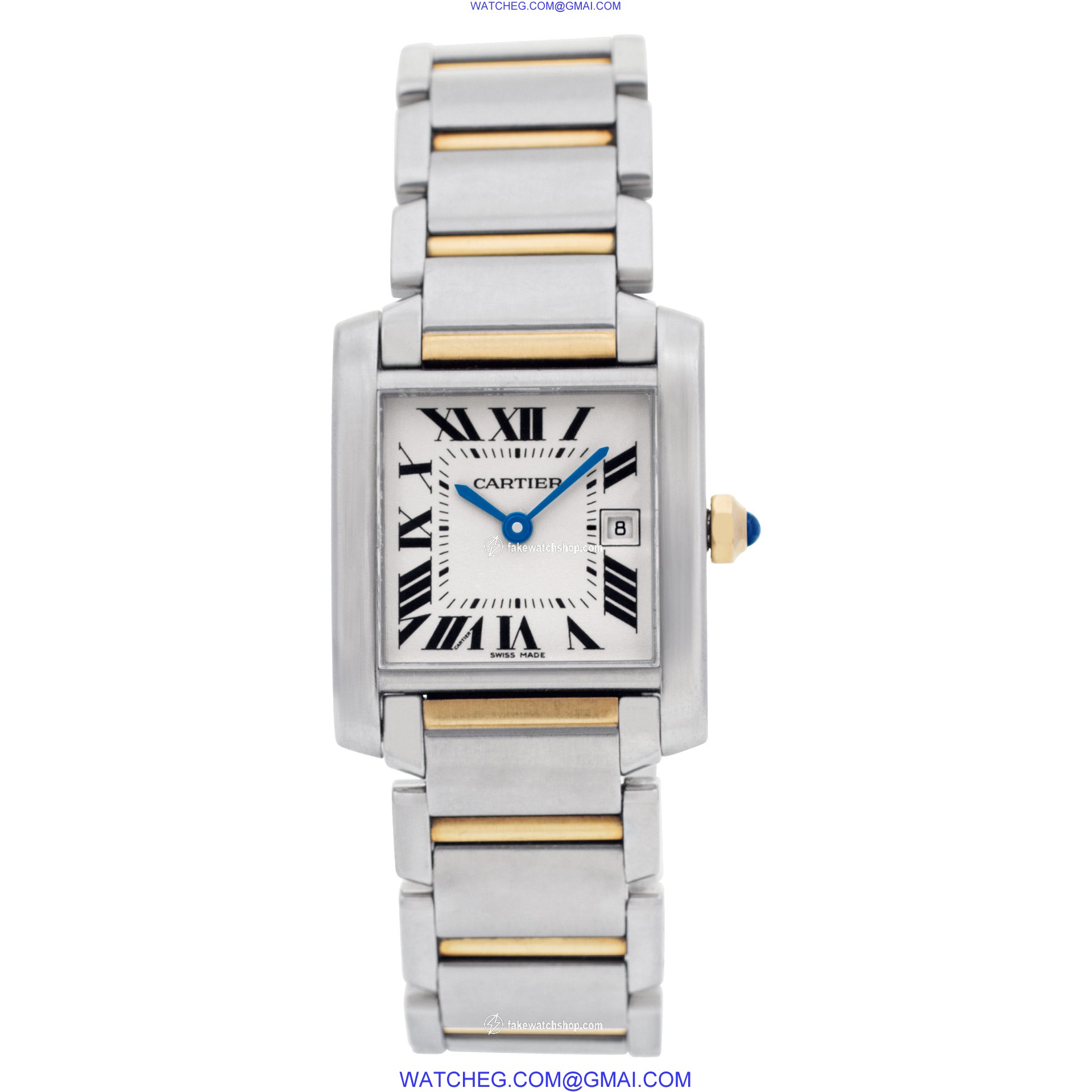 Cartier W51012Q4 Tank Francaise Quartz Unisex 18k gold & Stainless Steel 2