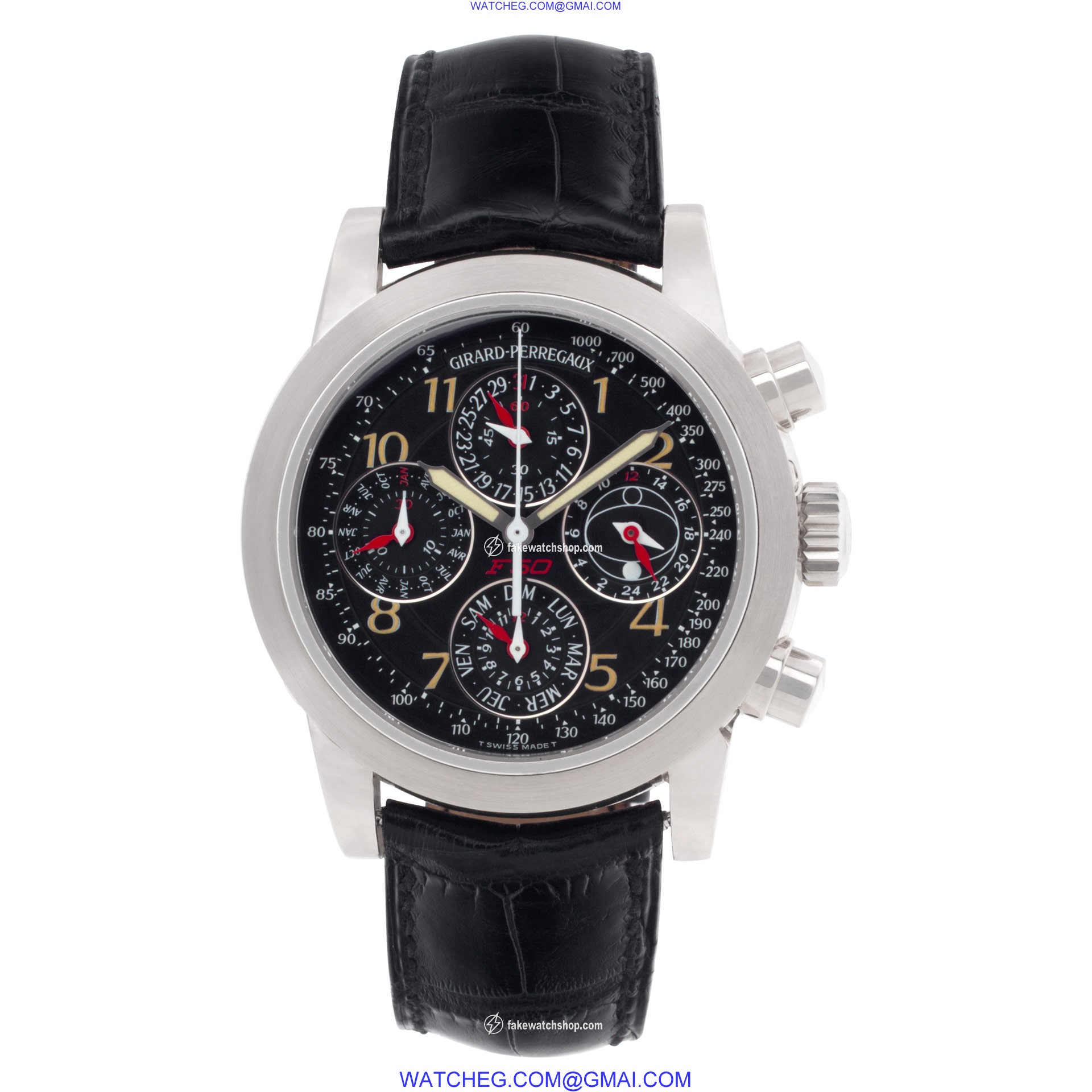 Girard Perregaux 9025 Perpetual Calendar Automatic Unisex 18k White Gold 2