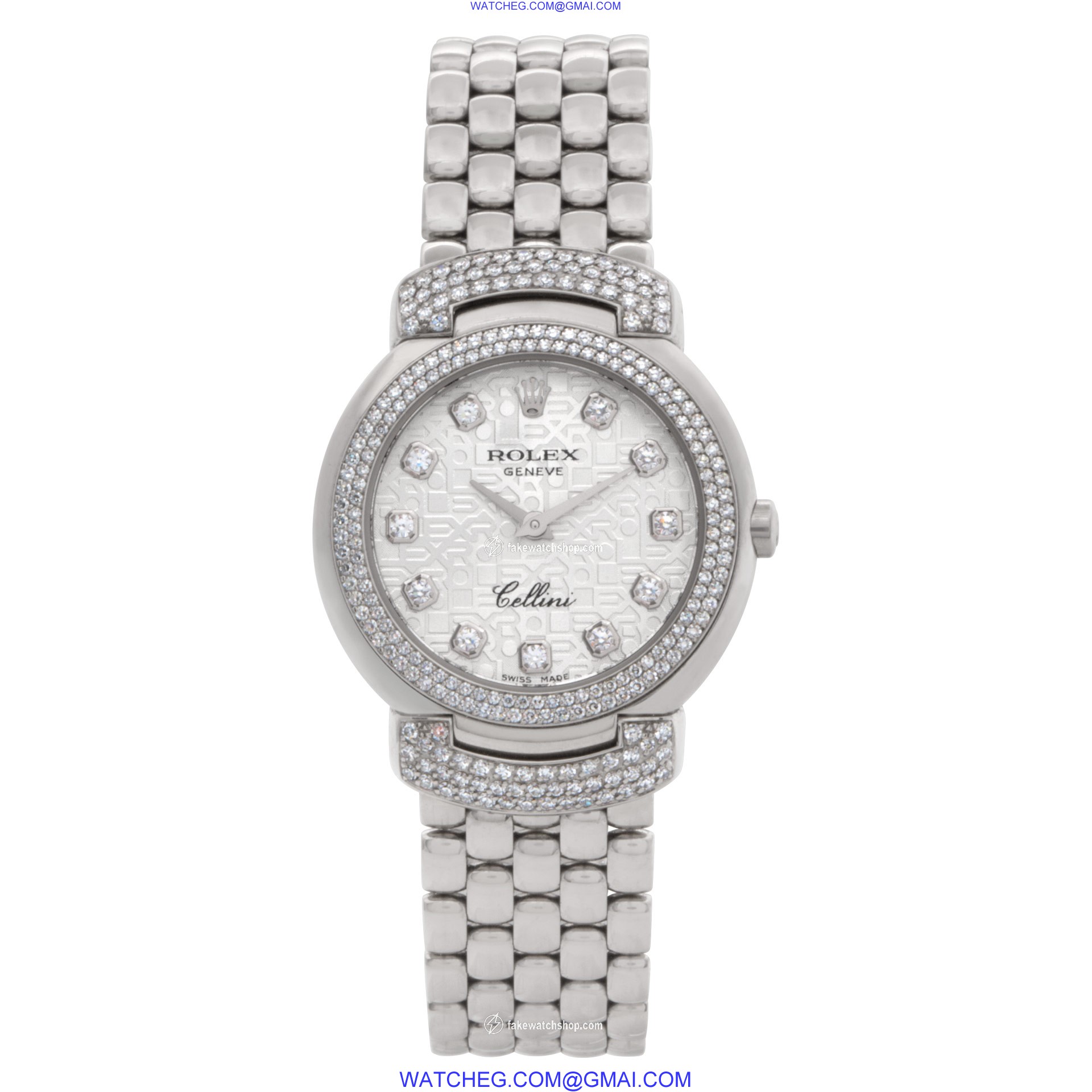 Rolex 6673 Cellini Quartz Female 18k White Gold 2