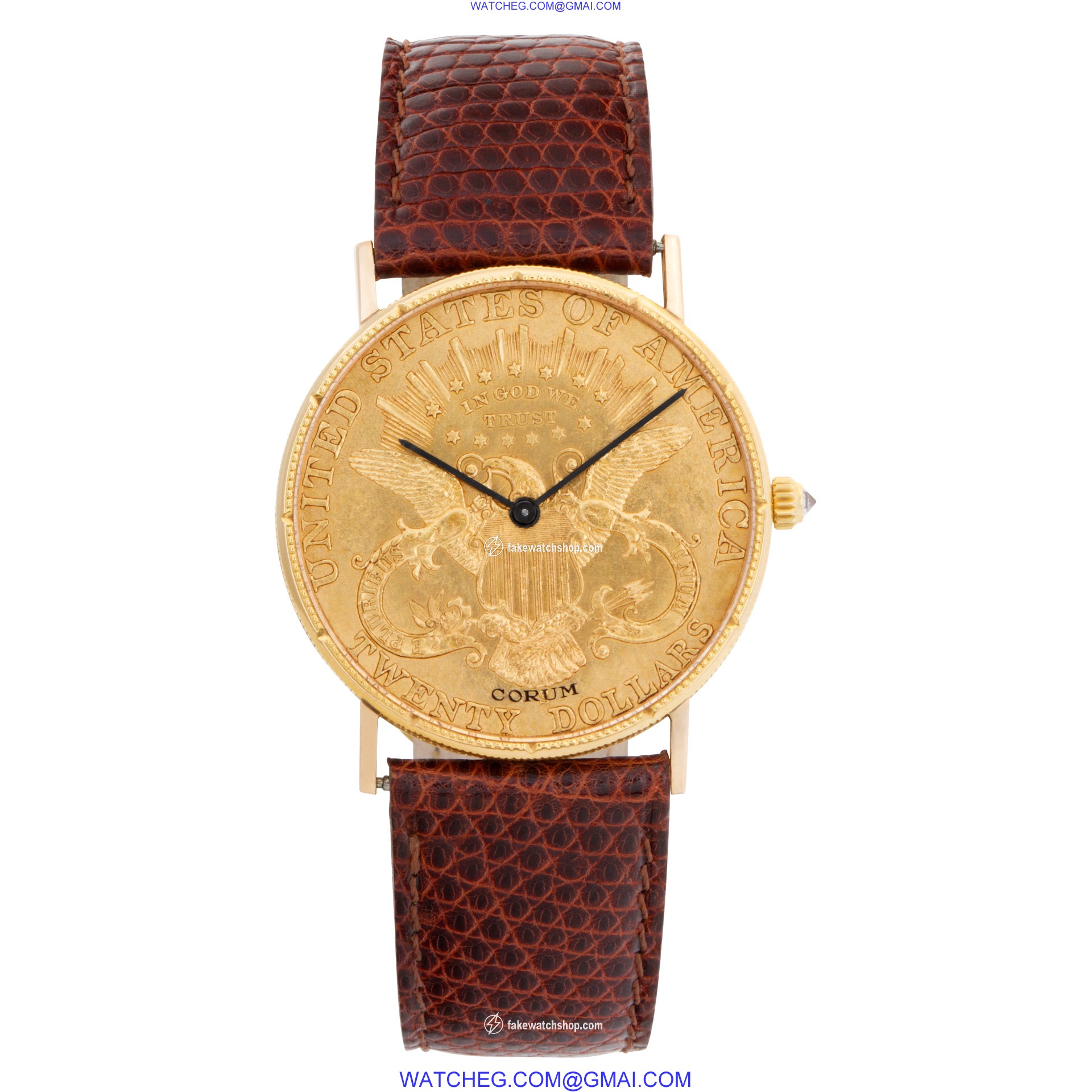 Corum 1896 $20 Coin Quartz Male 18k yellow gold 2