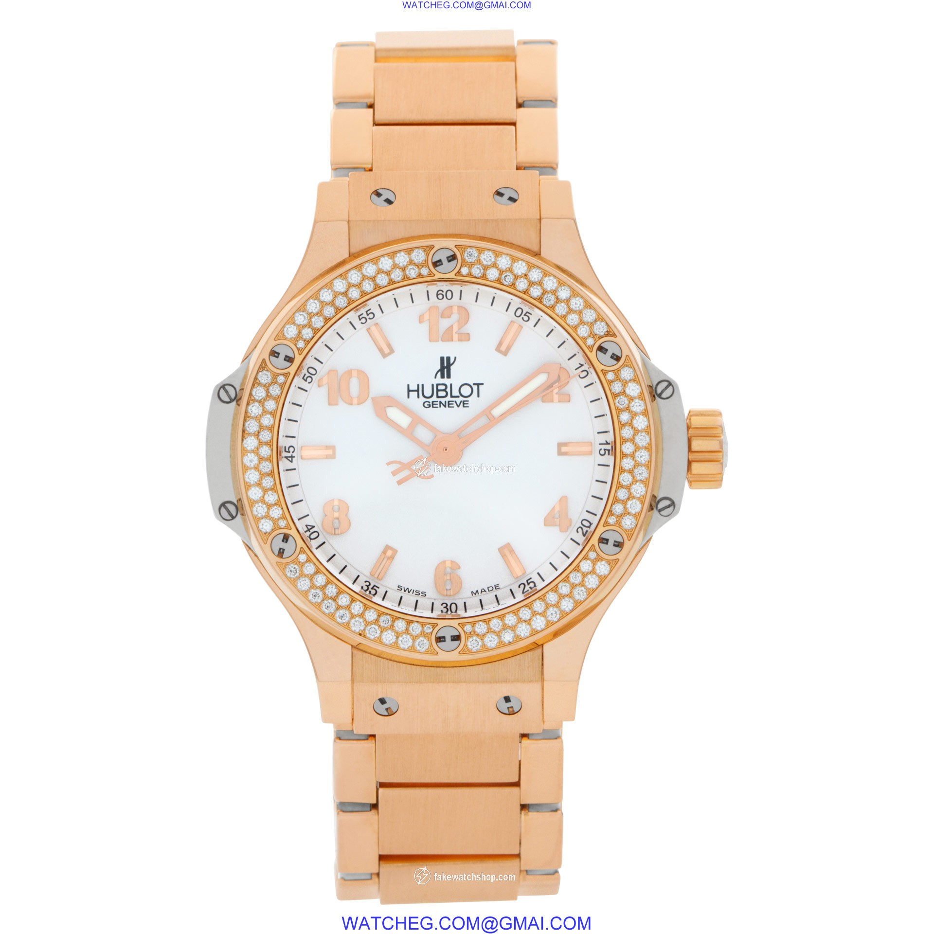 Hublot 361.PE.2010.PE.1104 Big Bang Quartz Unisex 18k rose gold and white resin 2